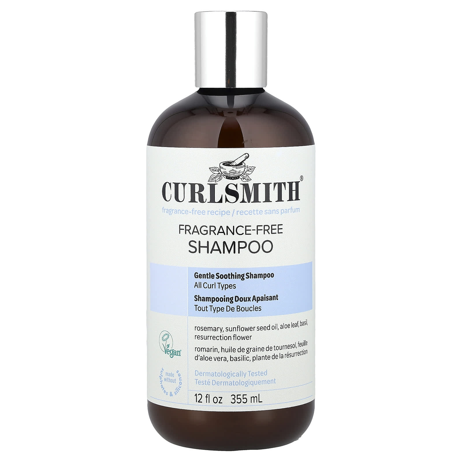 Curlsmith, Fragrance-Free Shampoo, All Curl Types, 12 fl oz (355 ml)