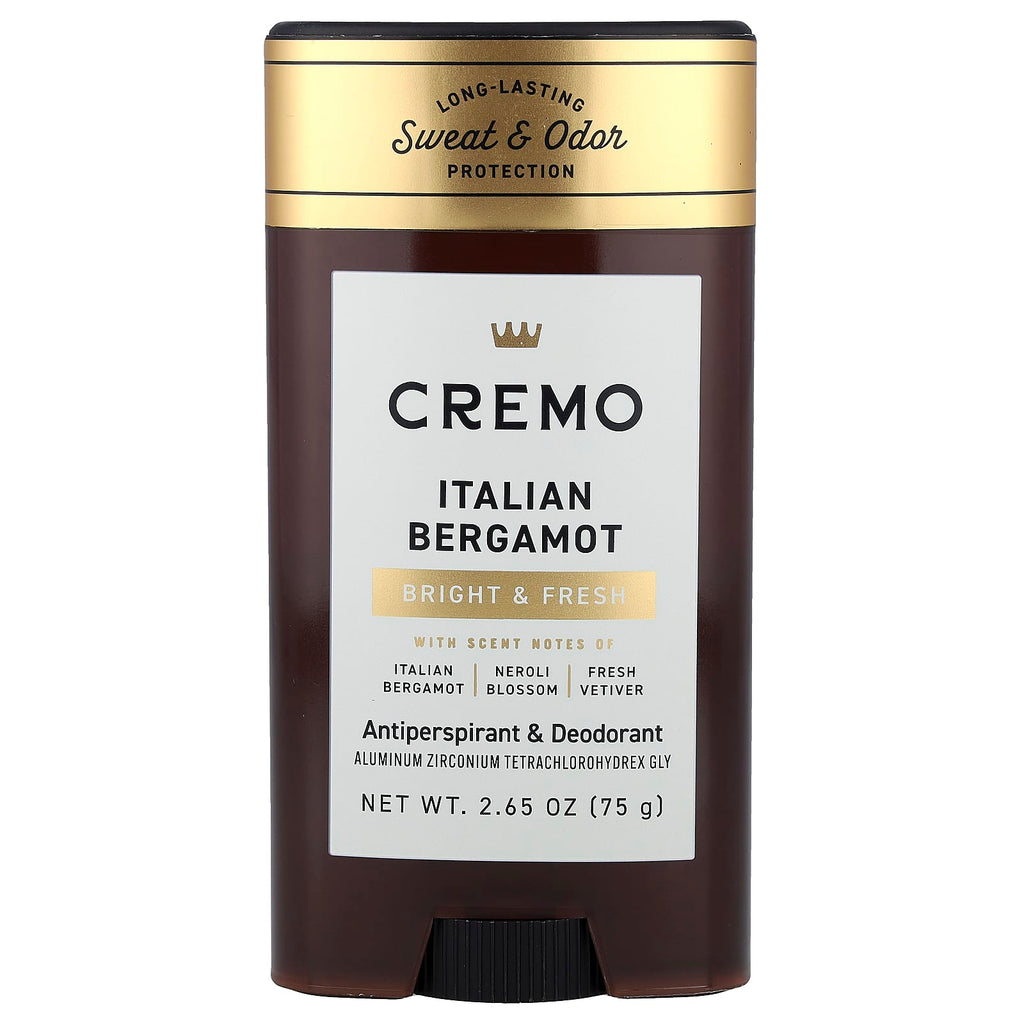 Cremo, Antiperspirant & Deodorant, Italian Bergamot , 2.65 oz (75 g)