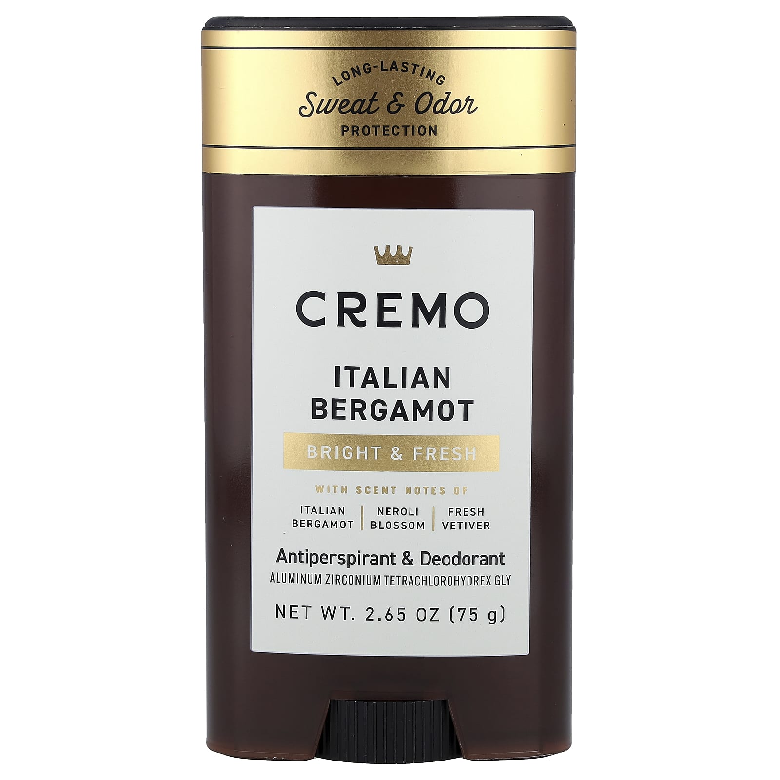 Cremo, Antiperspirant & Deodorant, Italian Bergamot , 2.65 oz (75 g)