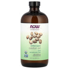 NOW Foods, Solutions, Certified Organic Castor Oil, 16 fl oz (473 ml)