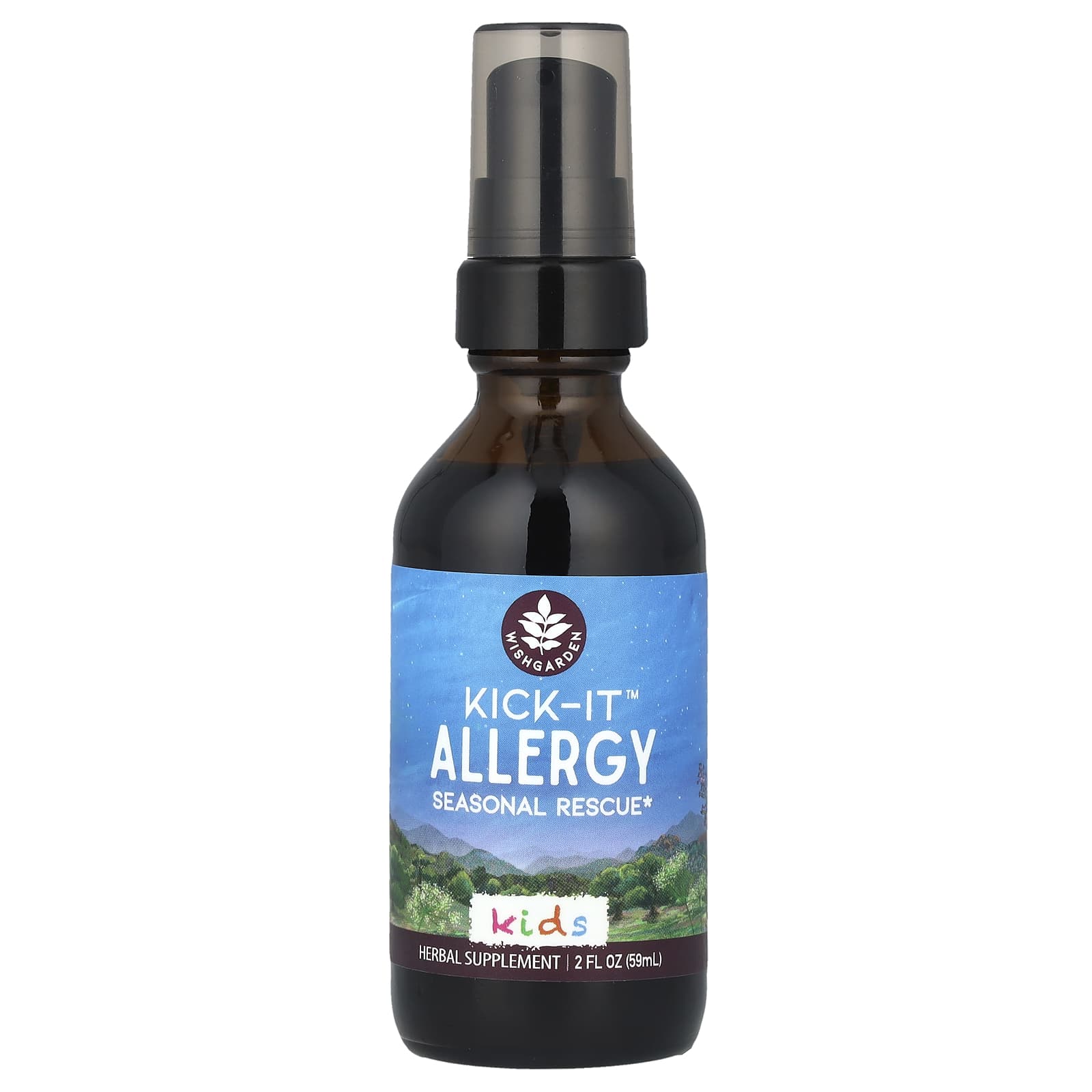 WishGarden Herbs, Kids, Kick-It™ Allergy Seasonal Rescue, 2 fl oz (59 ml)