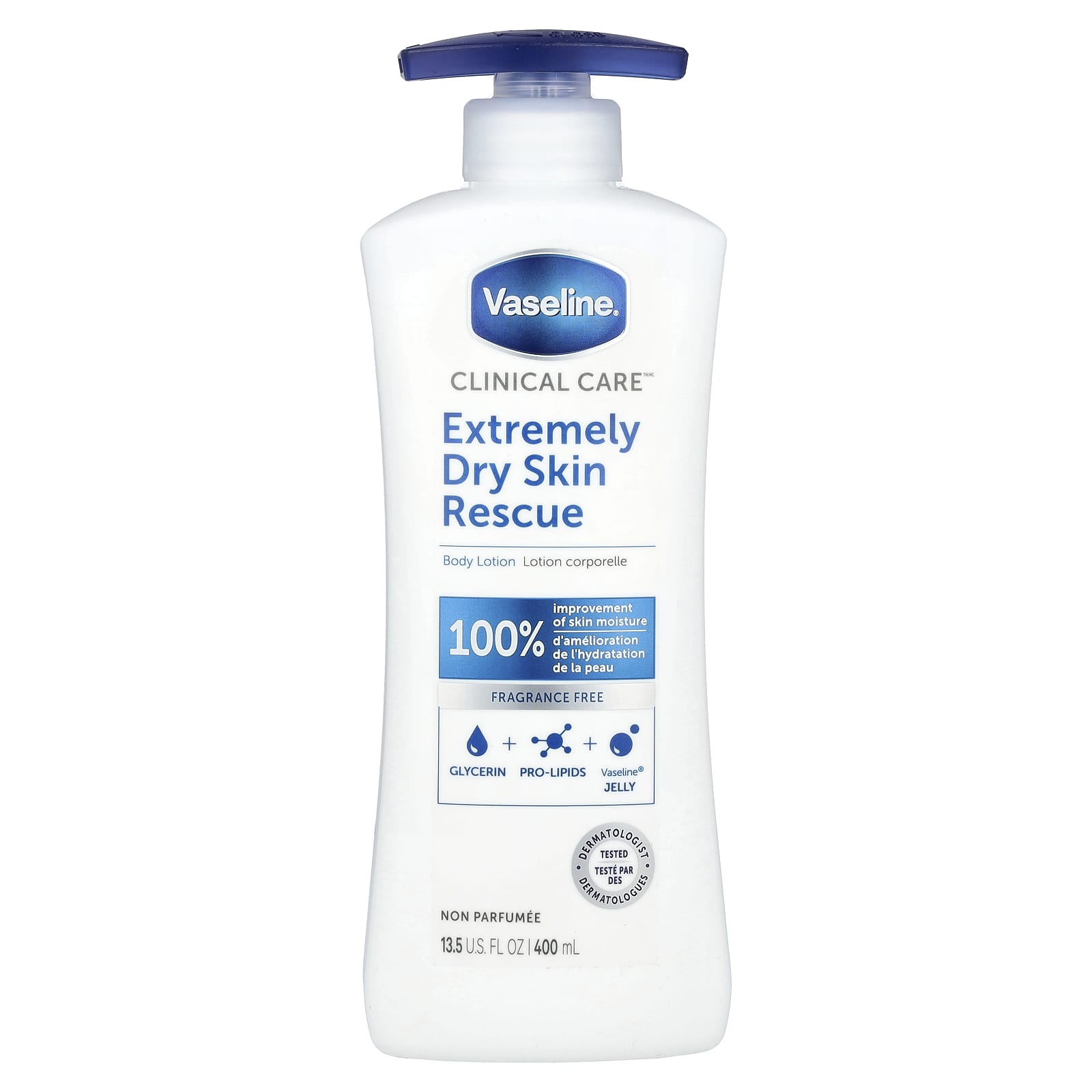 Vaseline, Clinical Care™, Extremely Dry Skin Rescue Body Lotion, Fragrance Free, 13.5 fl oz (400 ml)