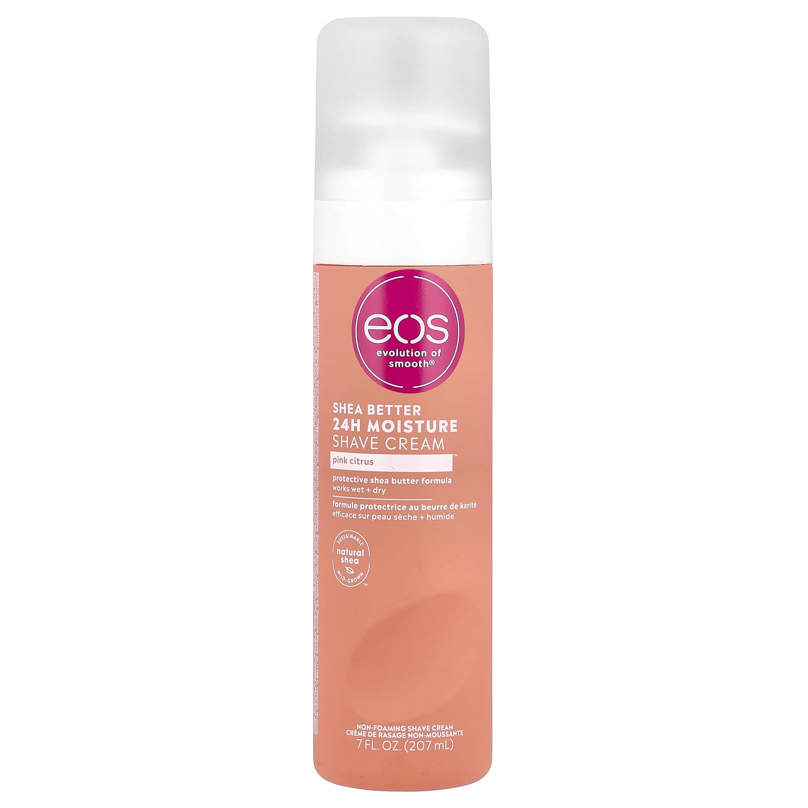 EOS, Shea Better™, 24H Moisture Shave Cream, Pink Citrus, 7 fl oz (207 ml)