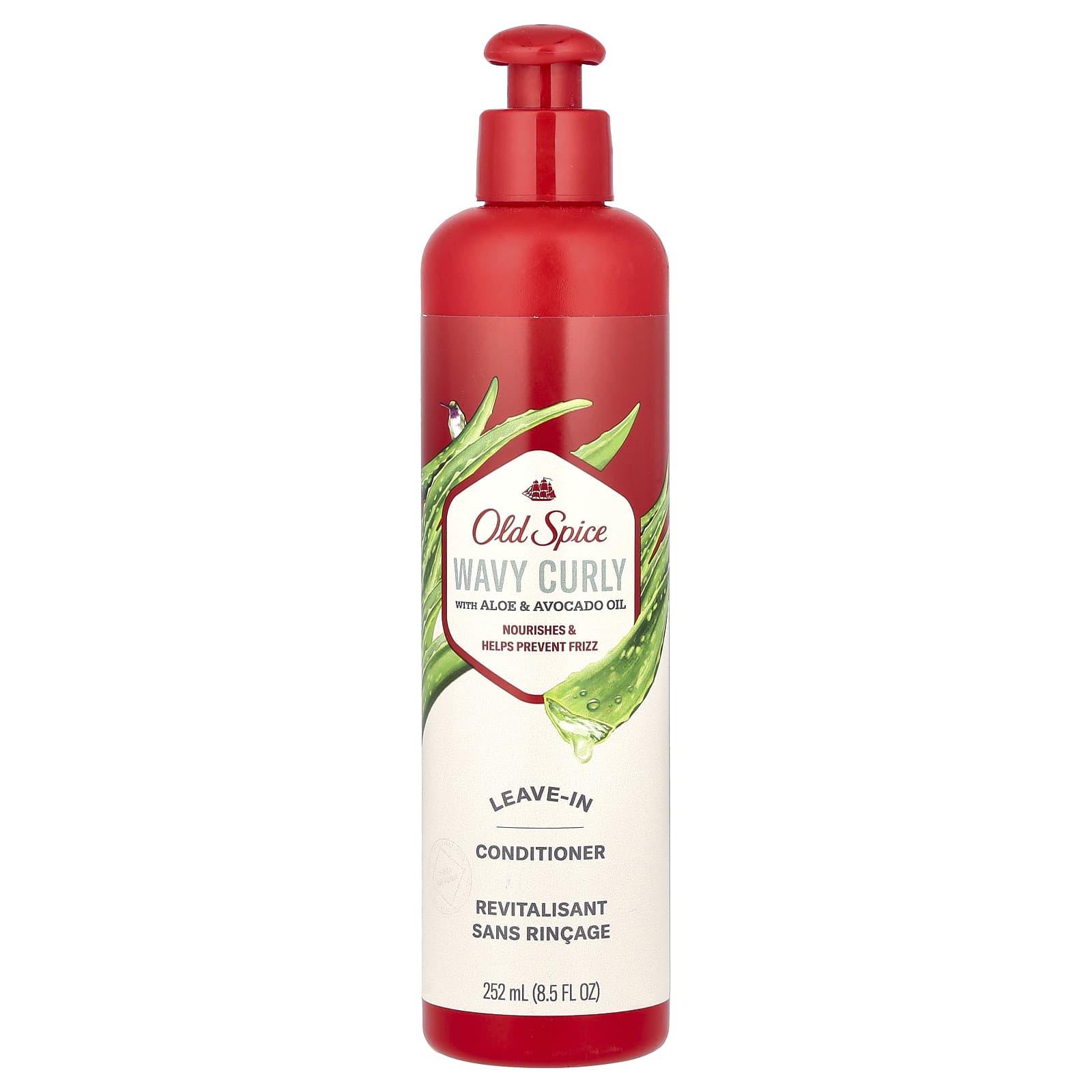 Old Spice, Wavy Curly Leave-In Conditioner with Aloe & Avocado Oil, 8.5 fl oz (252 ml)