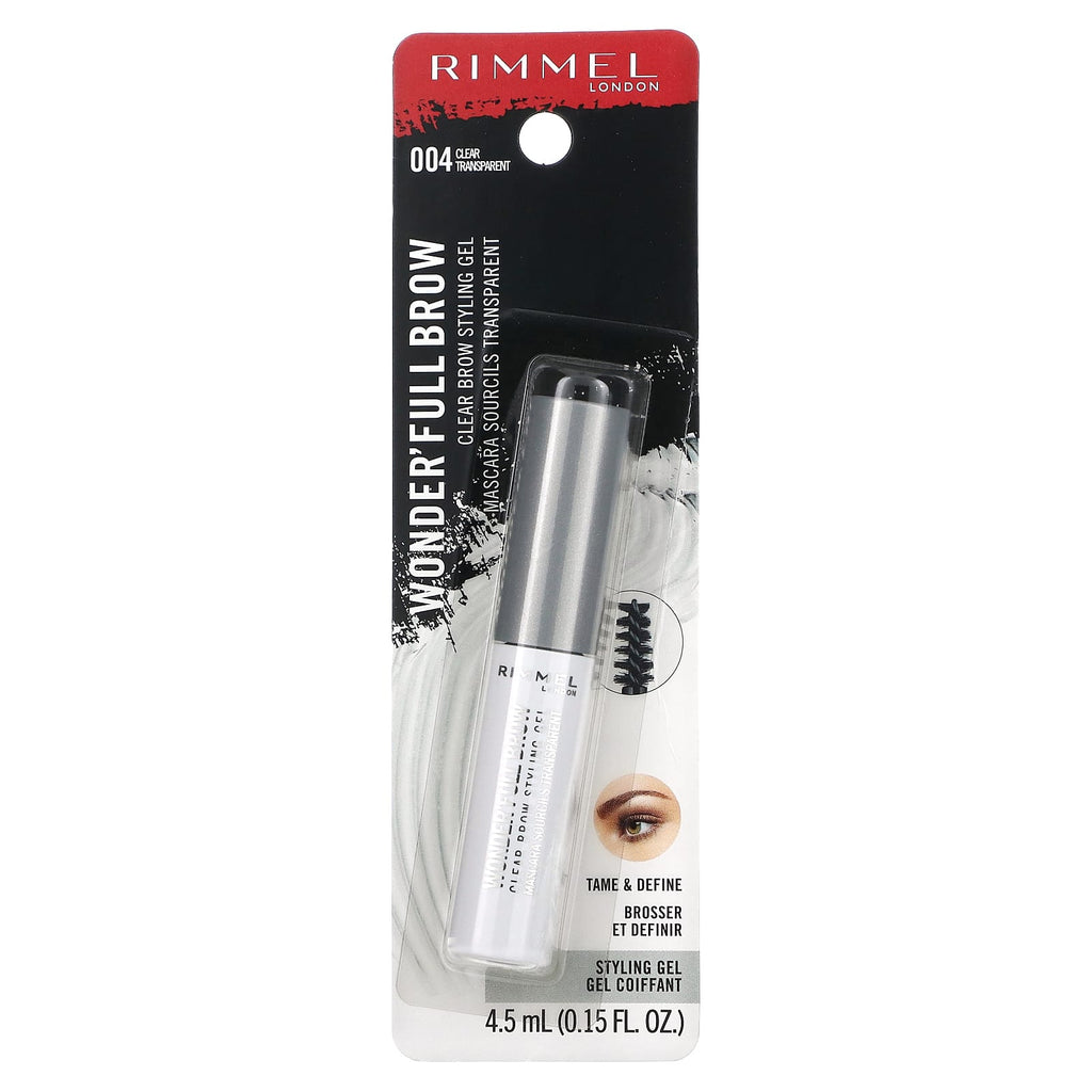 Rimmel London, Wonder'Full, Clear Brow Styling Gel Mascara, 004 Clear, 0.15 fl oz (4.5 ml)