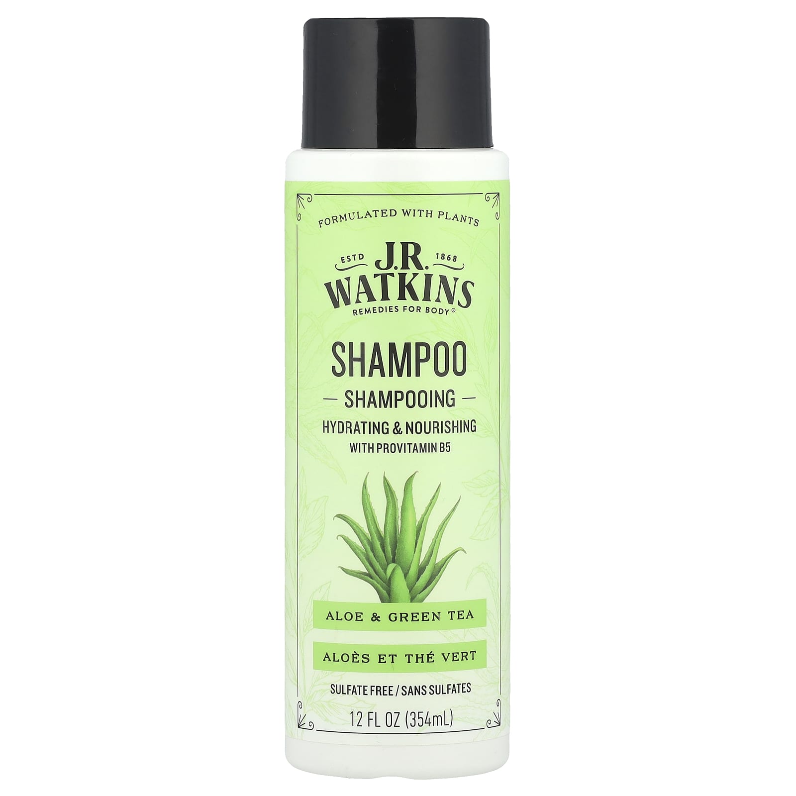 J R Watkins, Shampoo, Aloe & Green Tea, 12 fl oz (354 ml)
