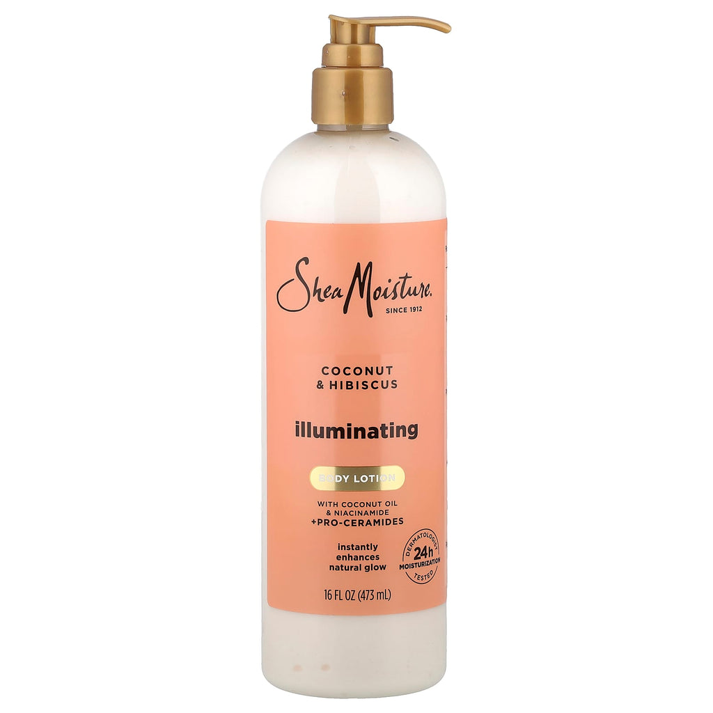SheaMoisture, Illuminating Body Lotion, Coconut & Hibiscus, 16 fl oz (473 ml)