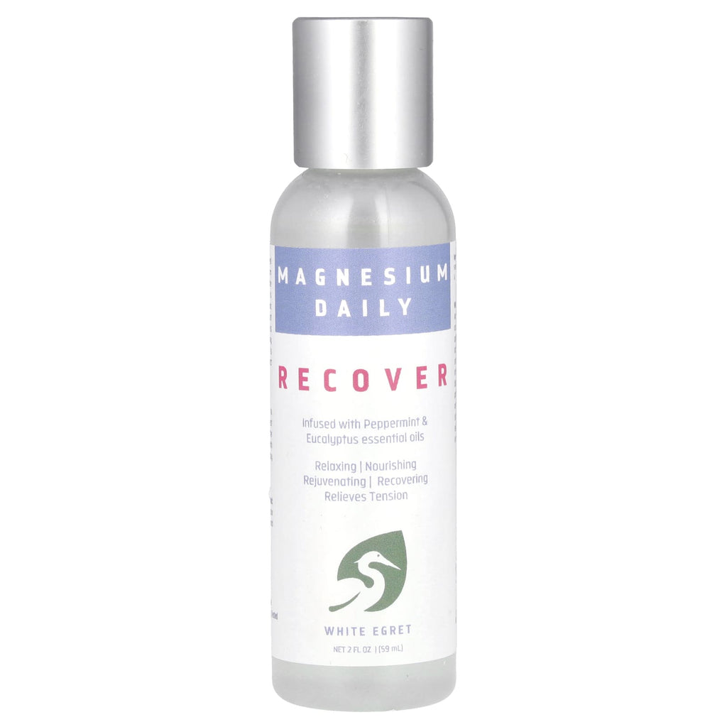 White Egret, Magnesium Daily, Recover, 2 fl oz (59 ml)
