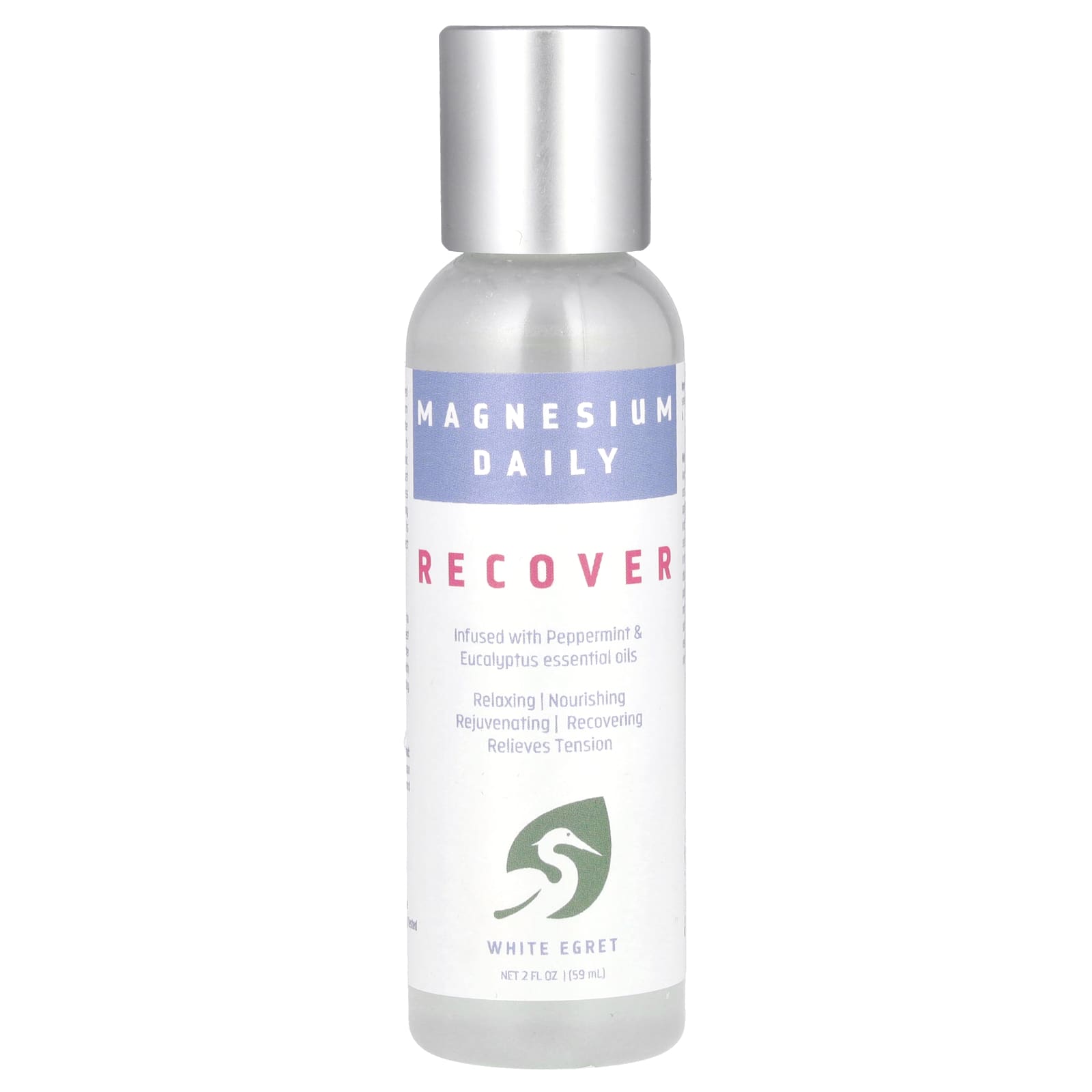 White Egret, Magnesium Daily, Recover, 2 fl oz (59 ml)