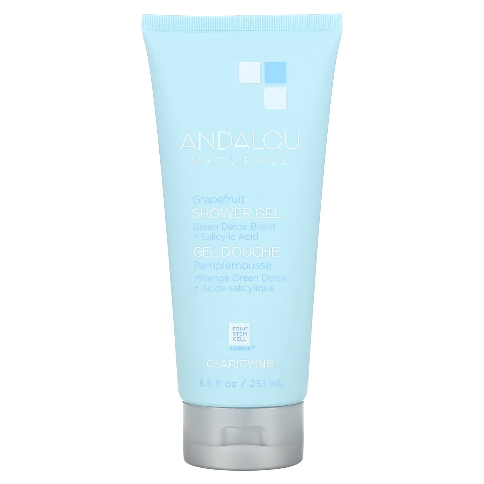 Andalou Naturals, Grapefruit Shower Gel, Clarifying, 8.5 fl oz (251 ml)