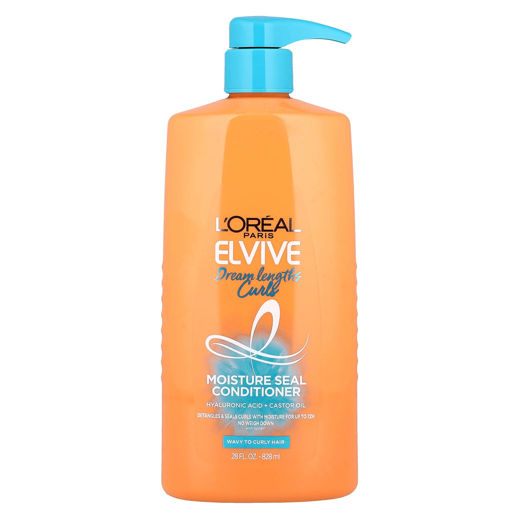 L'Oréal, Elvive, Dream Lengths Curls, Moisture Seal Conditioner, Wavy To Curly Hair , 28 fl oz (828 ml)
