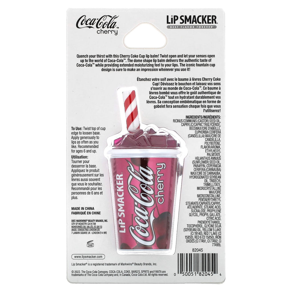 Lip Smacker, Coca-Cola, Lip Balm, Cherry Coke Cup, 0.26 oz (7.4 g)