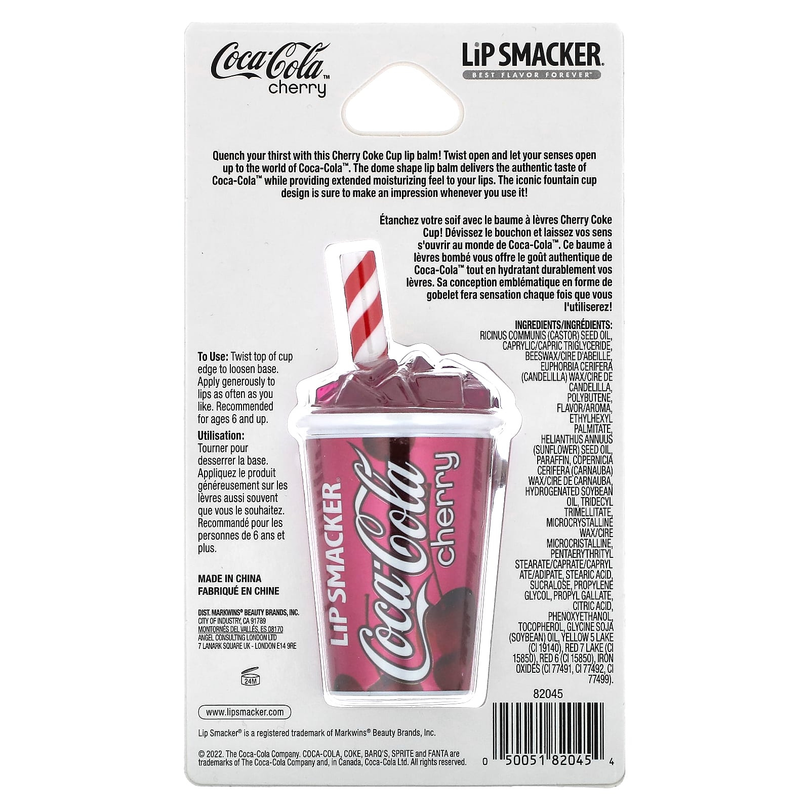 Lip Smacker, Coca-Cola, Lip Balm, Cherry Coke Cup, 0.26 oz (7.4 g)
