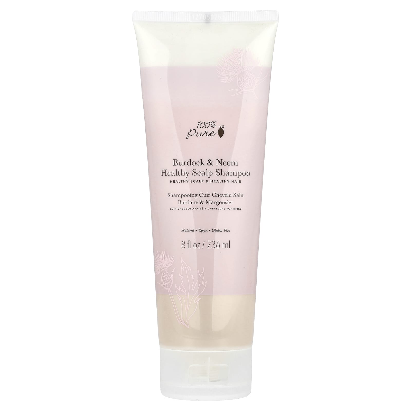 100% PURE, Burdock & Neem Healthy Scalp Shampoo, 8 fl oz (236 ml)