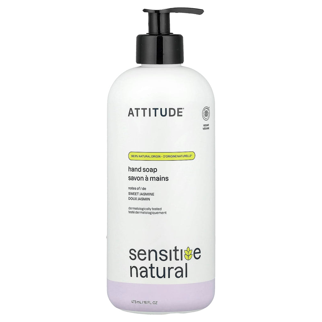 ATTITUDE, Sensitive Natural, Hand Soap, Sweet Jasmine, 16 fl oz (473 ml)