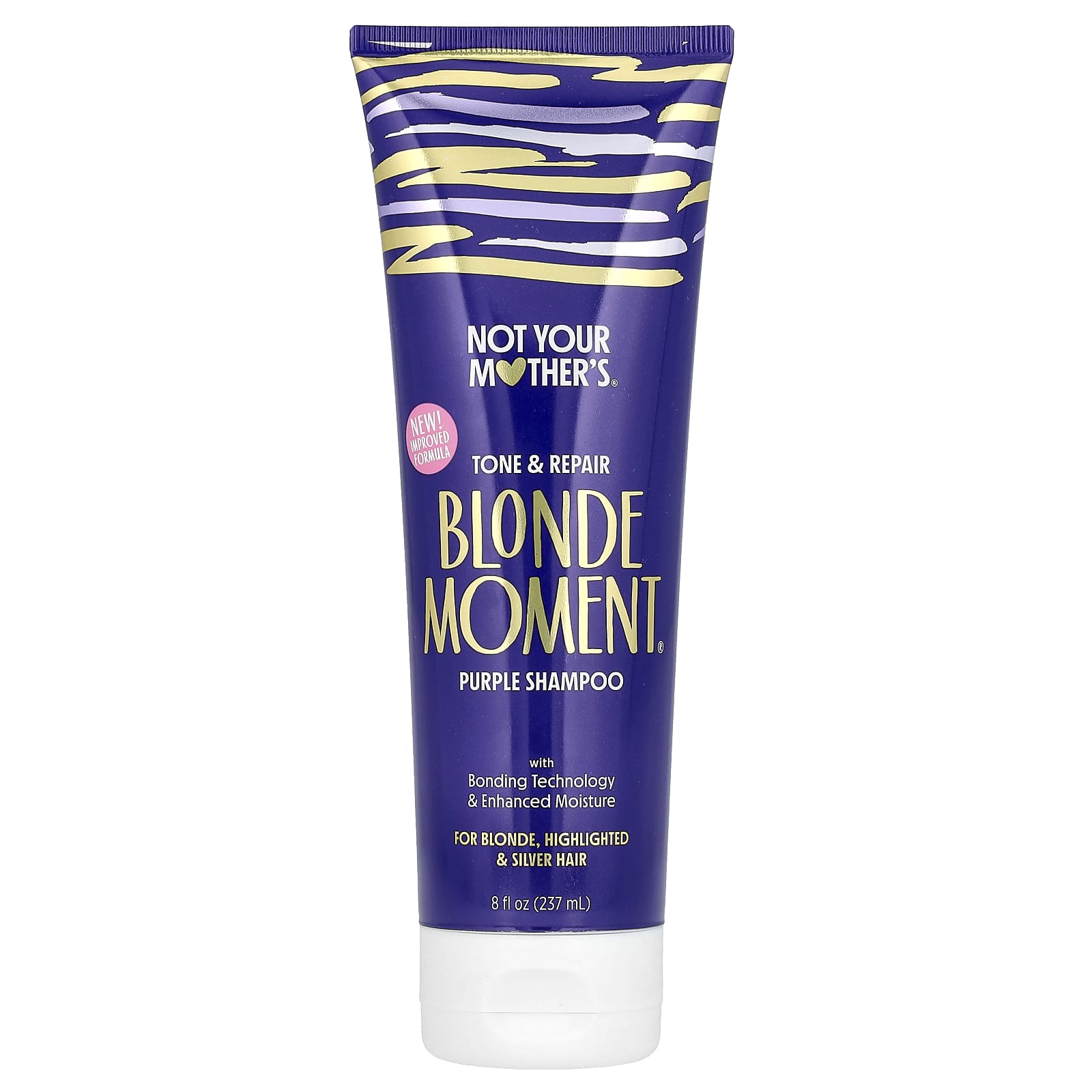 Not Your Mother's, Blonde Moment, Tone & Repair Purple Shampoo, For Blonde, Highlighted & Silver Hair, 8 fl oz (237 ml)