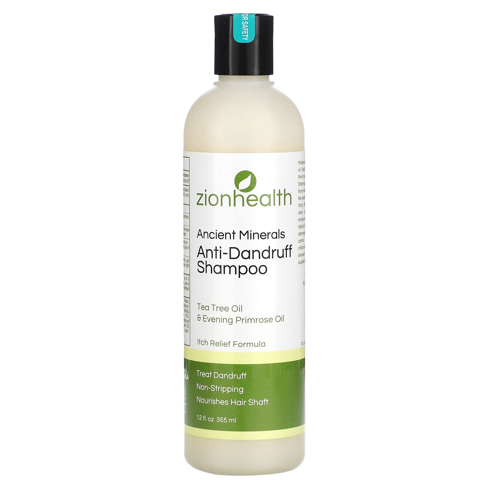 Zion Health, Ancient Minerals, Anti-Dandruff Shampoo, Tea Tree Oil & Evening Primrose Oil, 12 fl oz (355 ml)