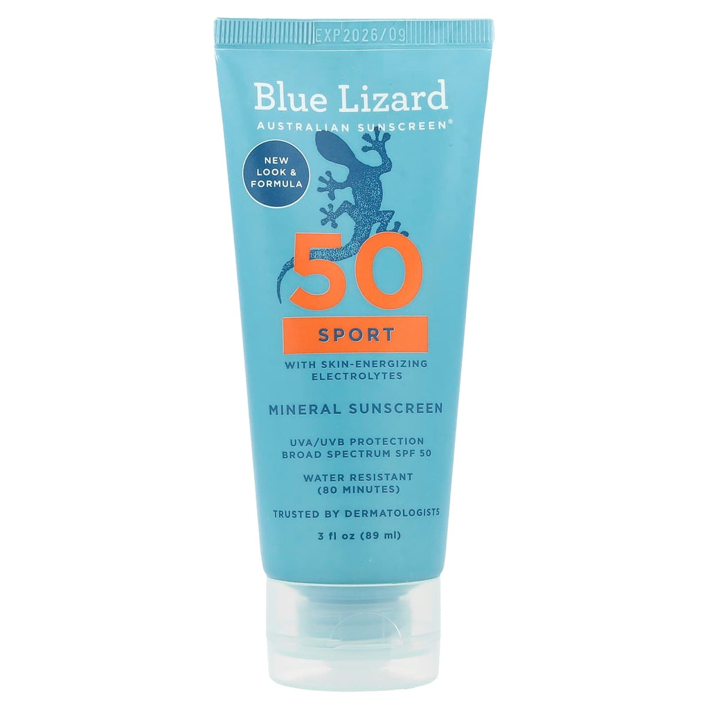 Blue Lizard Australian Sunscreen, Sport Mineral Sunscreen, SPF 50, 3 fl oz (89 ml)