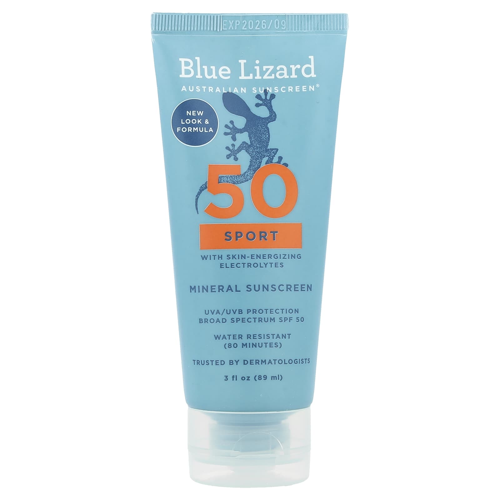 Blue Lizard Australian Sunscreen, Sport Mineral Sunscreen, SPF 50, 3 fl oz (89 ml)