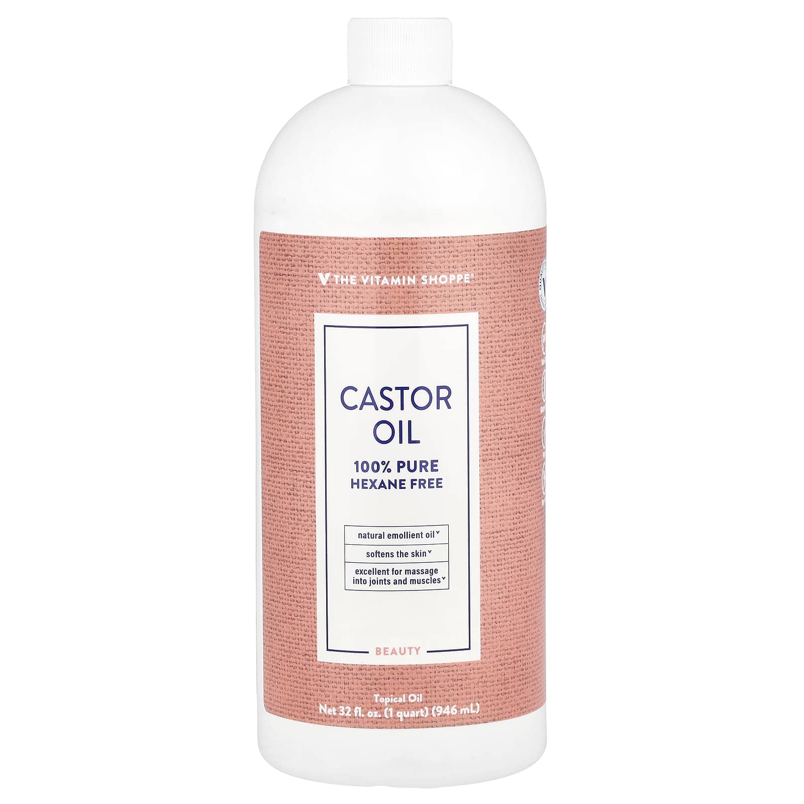 The Vitamin Shoppe, Castor Oil, 32 fl oz (946 ml)