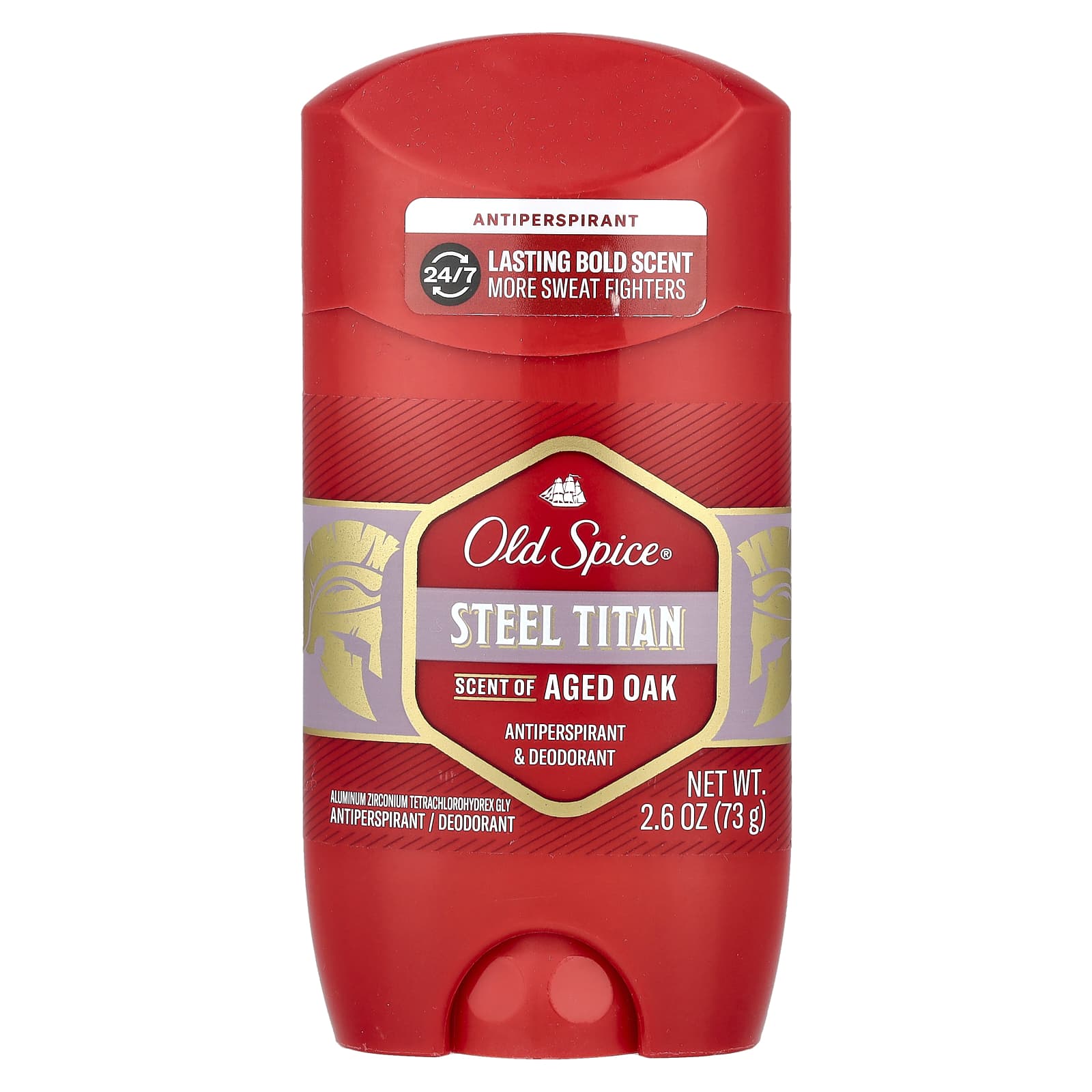 Old Spice, Steel Titan Antiperspirant & Deodorant, Aged Oak, 2.6 oz (73 g)