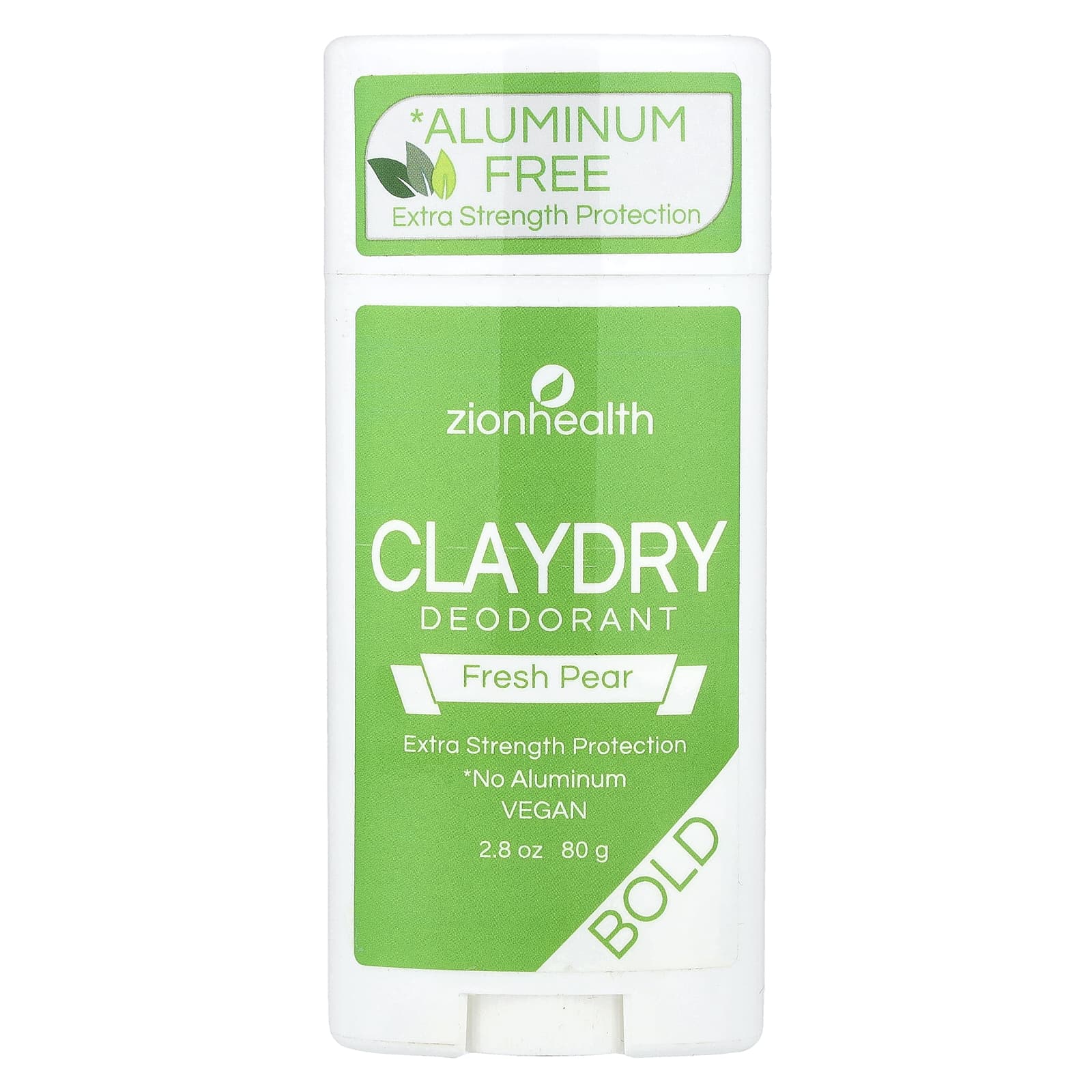 Zion Health, Bold, ClayDry Deodorant, Fresh Pear, 2.8 oz (80 g)