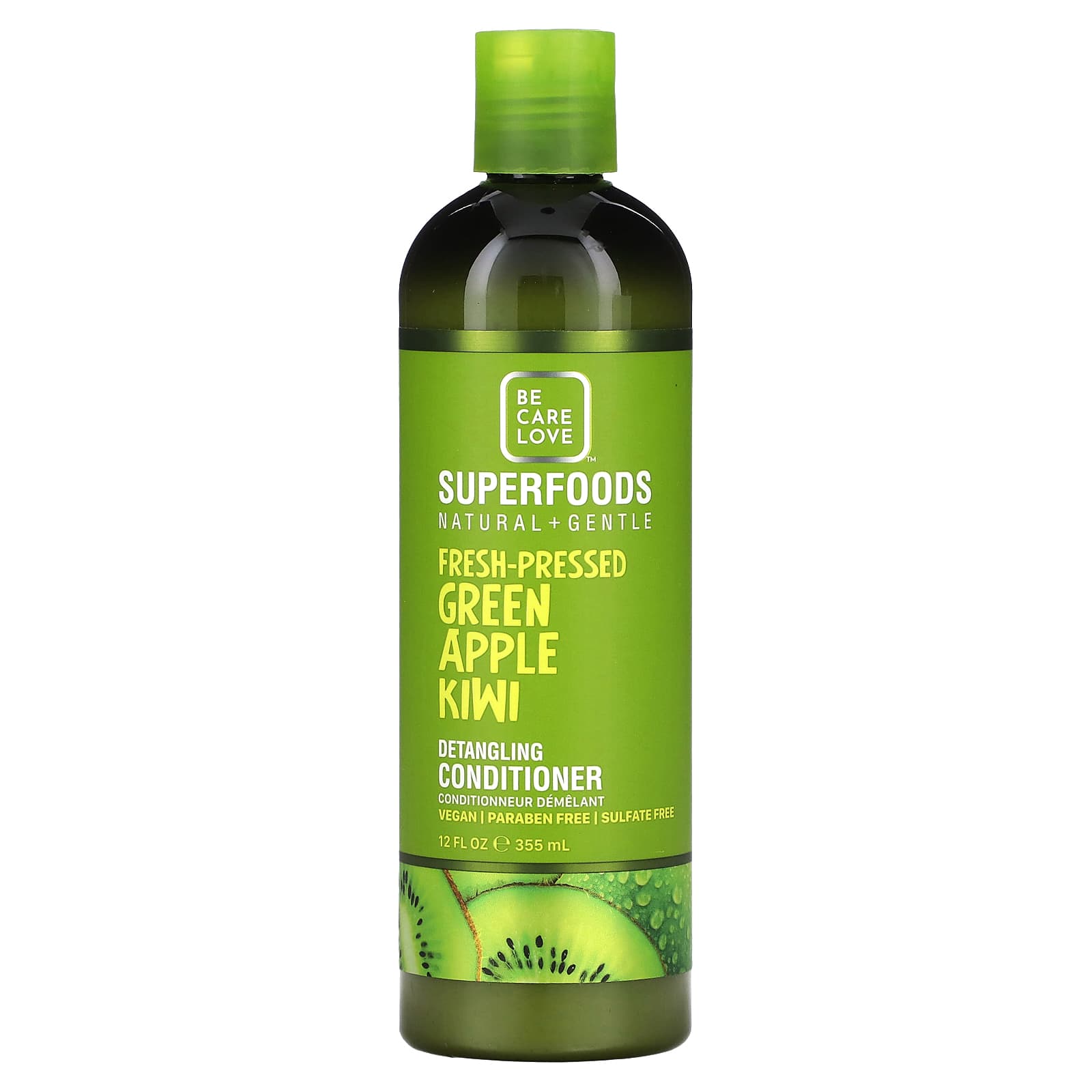 Be Care Love, Detangling Conditioner, Fresh-Pressed Green Apple Kiwi, 12 fl oz (355 ml)