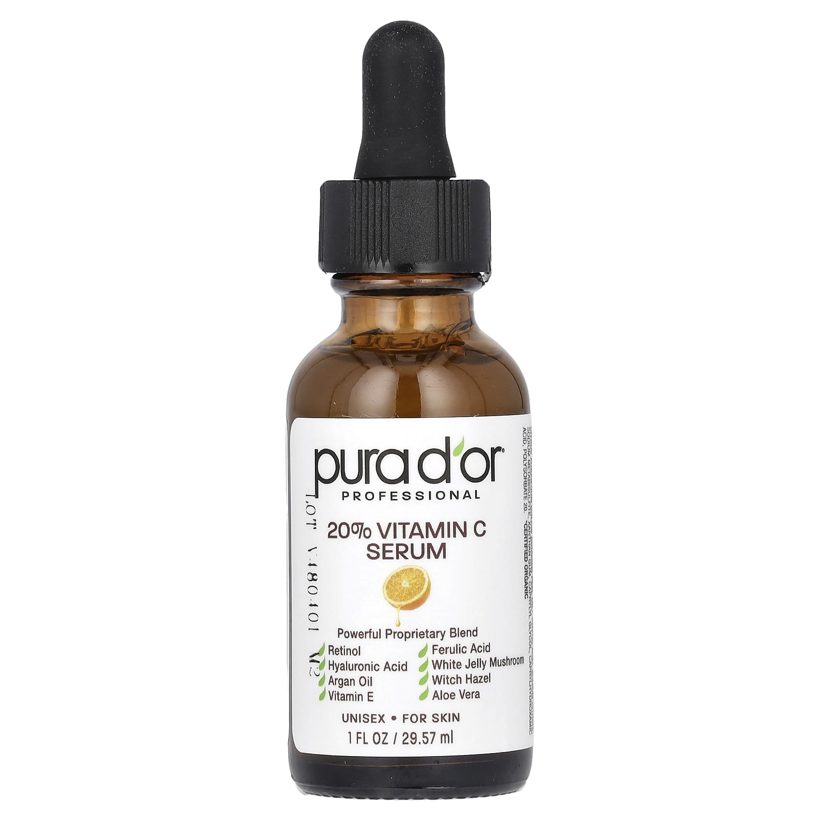 Pura D'or, Professional, 20% Vitamin C Serum, 1 fl oz (29.57 ml)