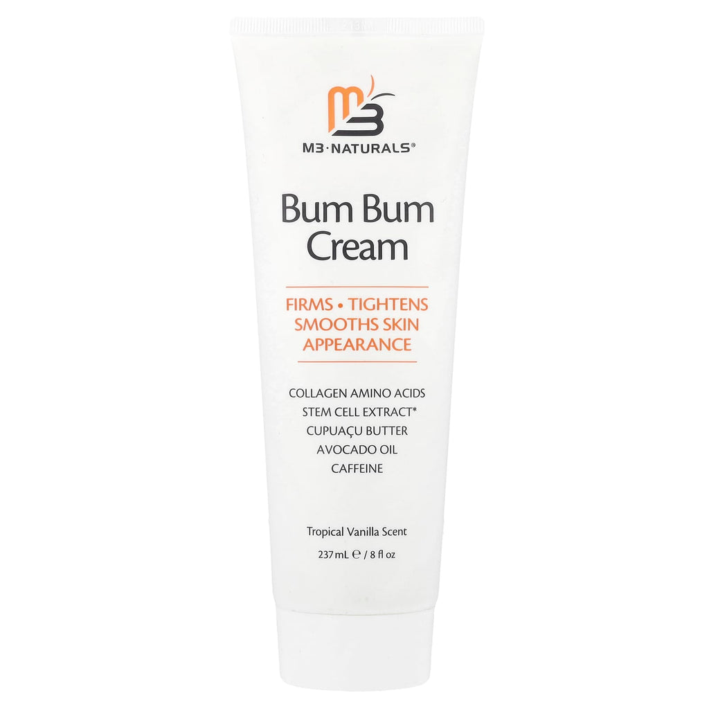 M3 Naturals, Bum Bum Cream, Tropical Vanilla, 8 fl oz (237 ml)