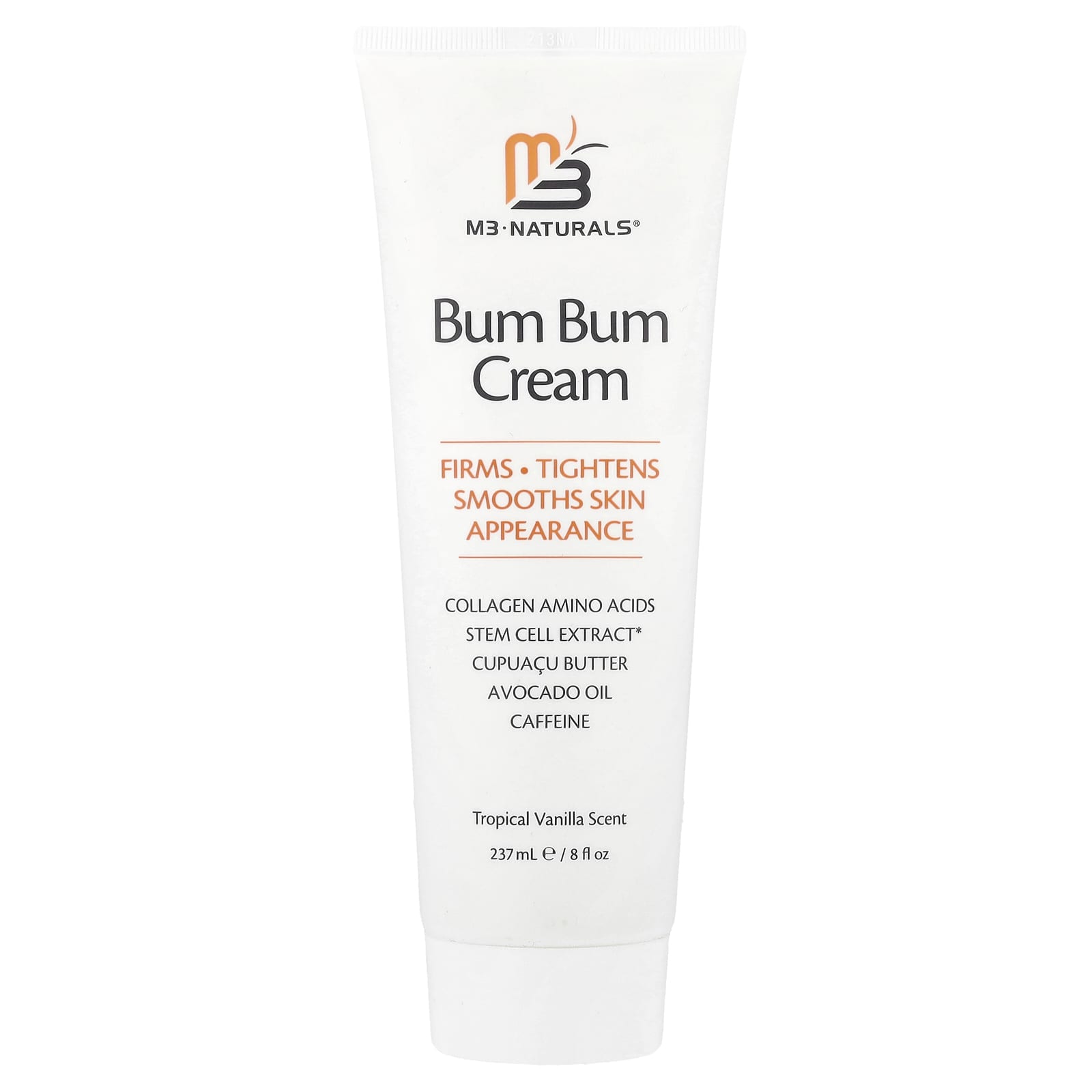 M3 Naturals, Bum Bum Cream, Tropical Vanilla, 8 fl oz (237 ml)