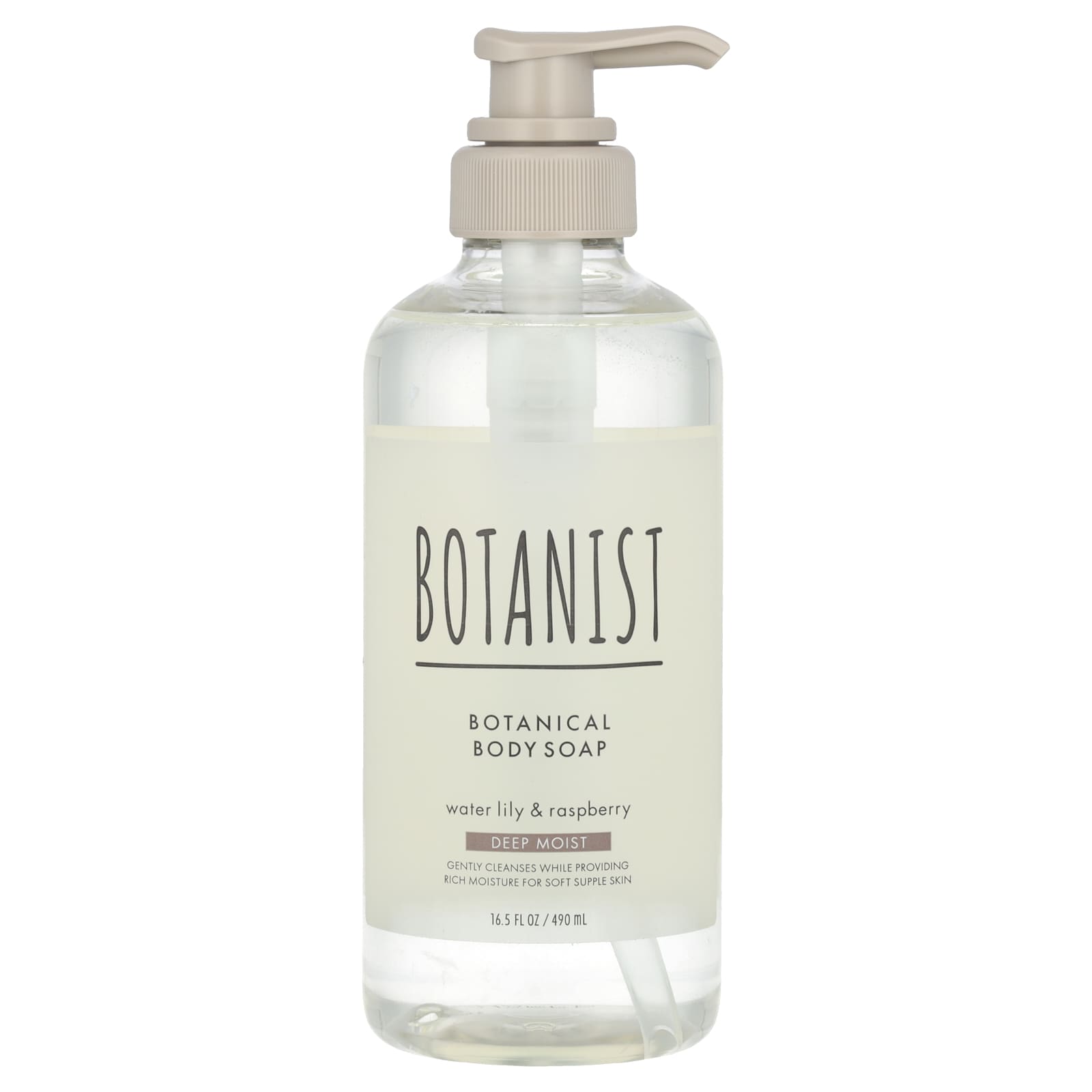 Botanist, Botanical Body Soap, Deep Moist, Water Lily & Raspberry , 16.5 fl oz (490 ml)