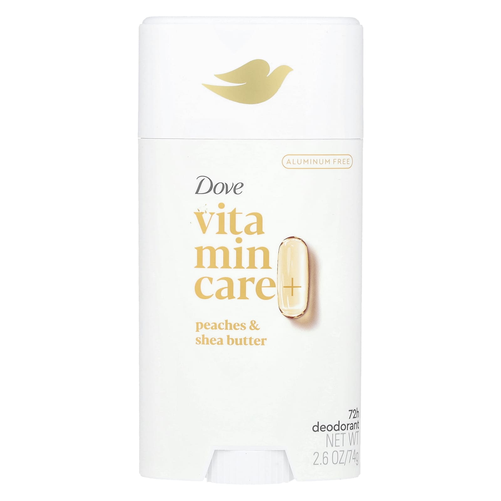 Dove, Vitamin Care+ Deodorant, Peaches & Shea Butter, 2.6 oz (74 g)