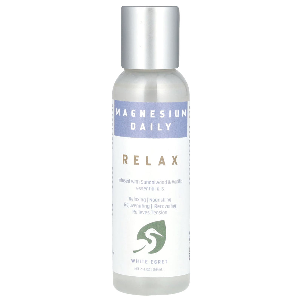 White Egret, Magnesium Daily, Relax, 2 fl oz (59 ml)
