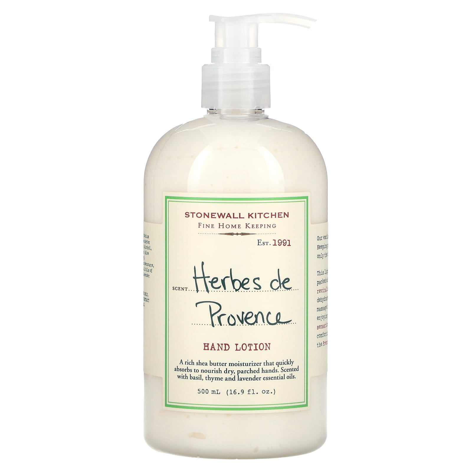 Stonewall Kitchen, Hand Lotion, Herbes de Provence, 16.9 fl oz (500 ml)