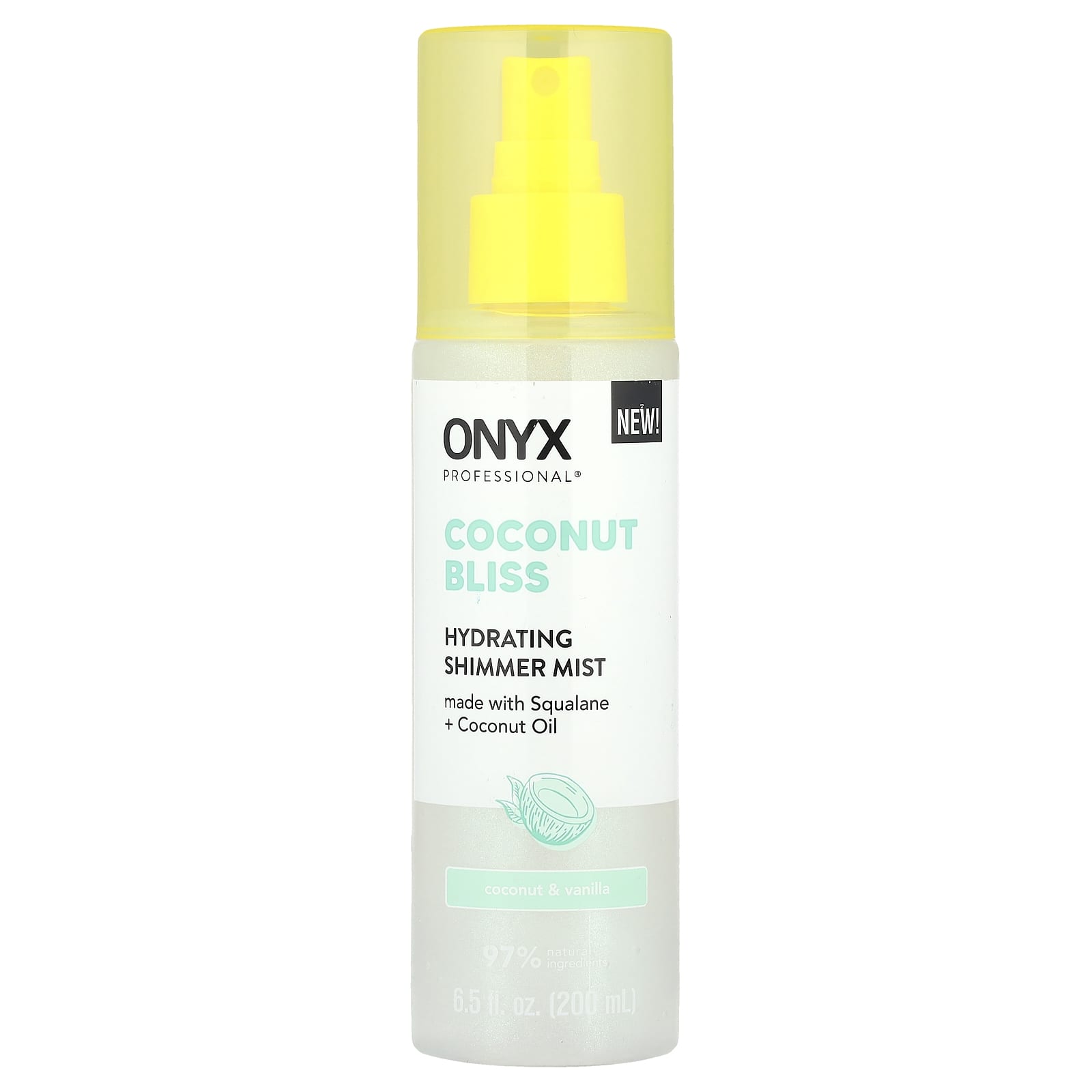 Onyx Professional, Coconut Bliss, Hydrating Shimmer Mist, Coconut & Vanilla, 6.5 fl oz (200 ml)