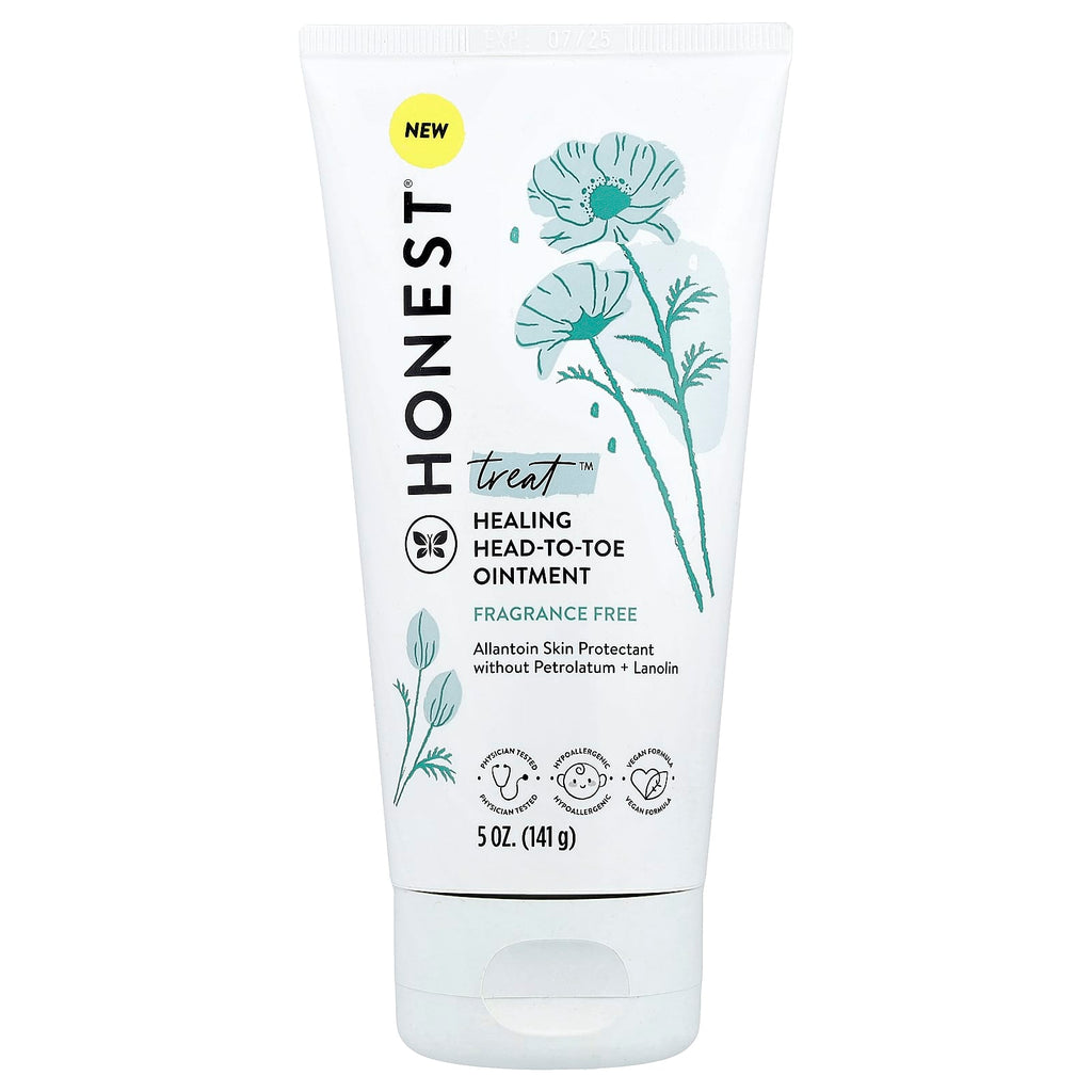 The Honest Company, Treat™, Healing Head-To-Toe Ointment, Fragrance Free, 5 oz (141 g)