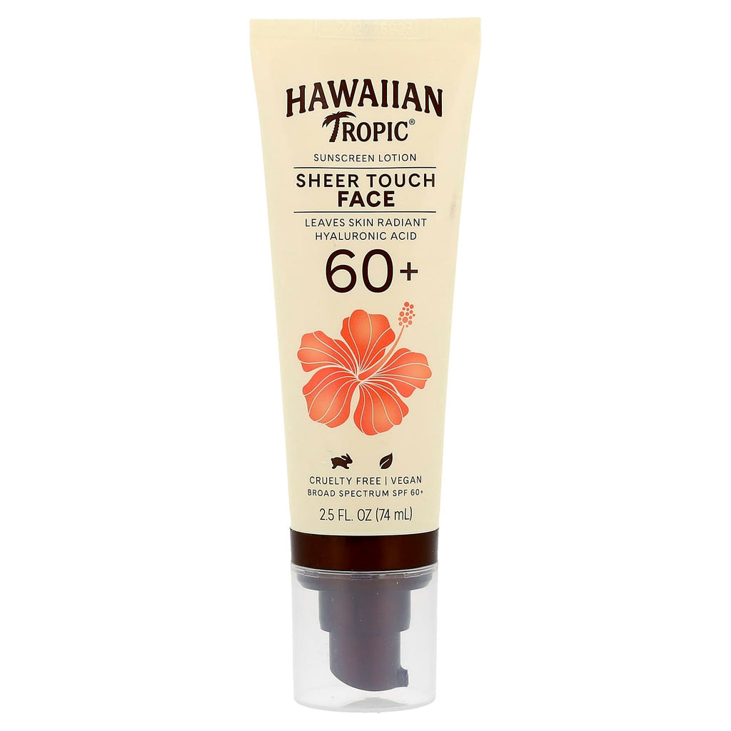 Hawaiian Tropic, Sheer Touch Face Sunscreen Lotion, SPF 60+ , 2.5 fl oz (74 ml)