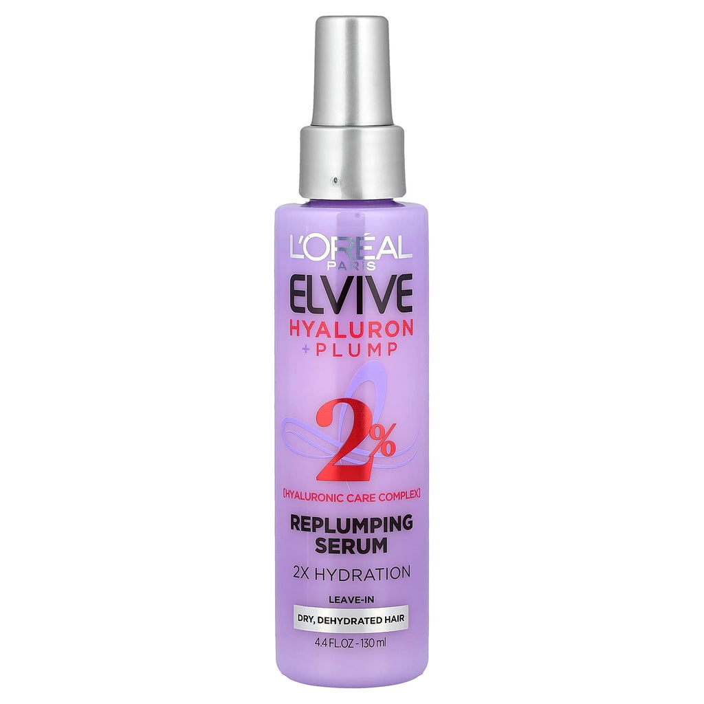 L'Oréal, Elvive, Hyaluron + Pump, Replumping Serum, Dry Dehydrated Hair, 4.4 fl oz (130 ml)