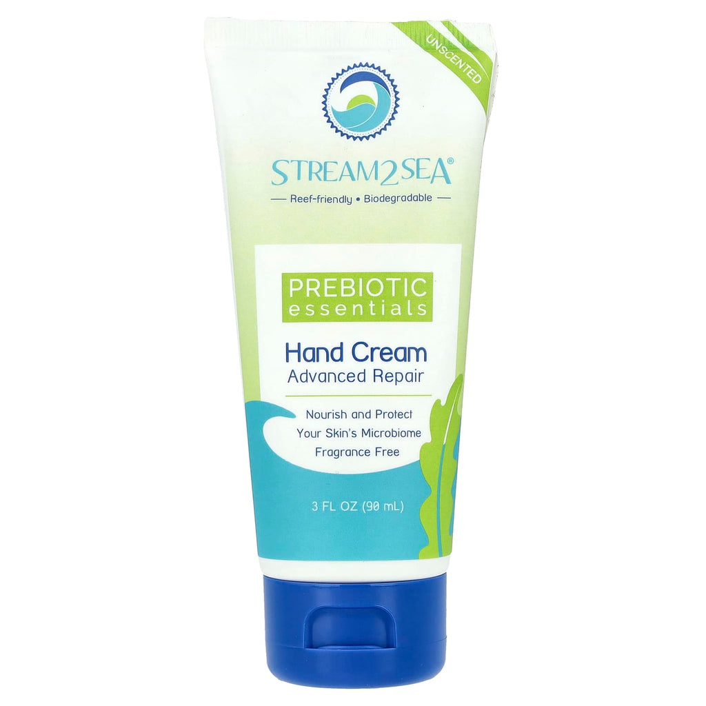 Stream2Sea, Prebiotic Essentials, Hand Cream, Unscented, 3 fl oz (90 ml)