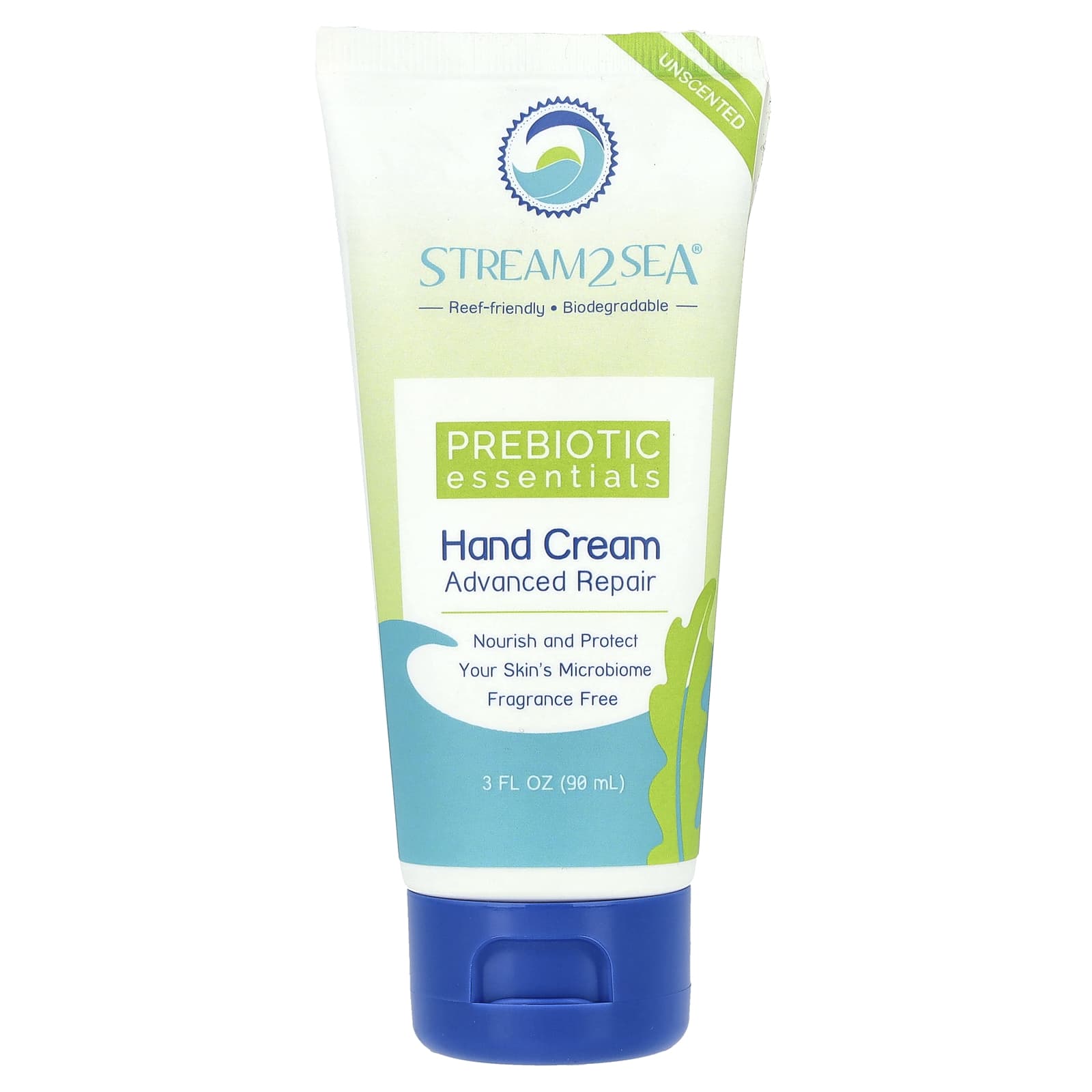 Stream2Sea, Prebiotic Essentials, Hand Cream, Unscented, 3 fl oz (90 ml)