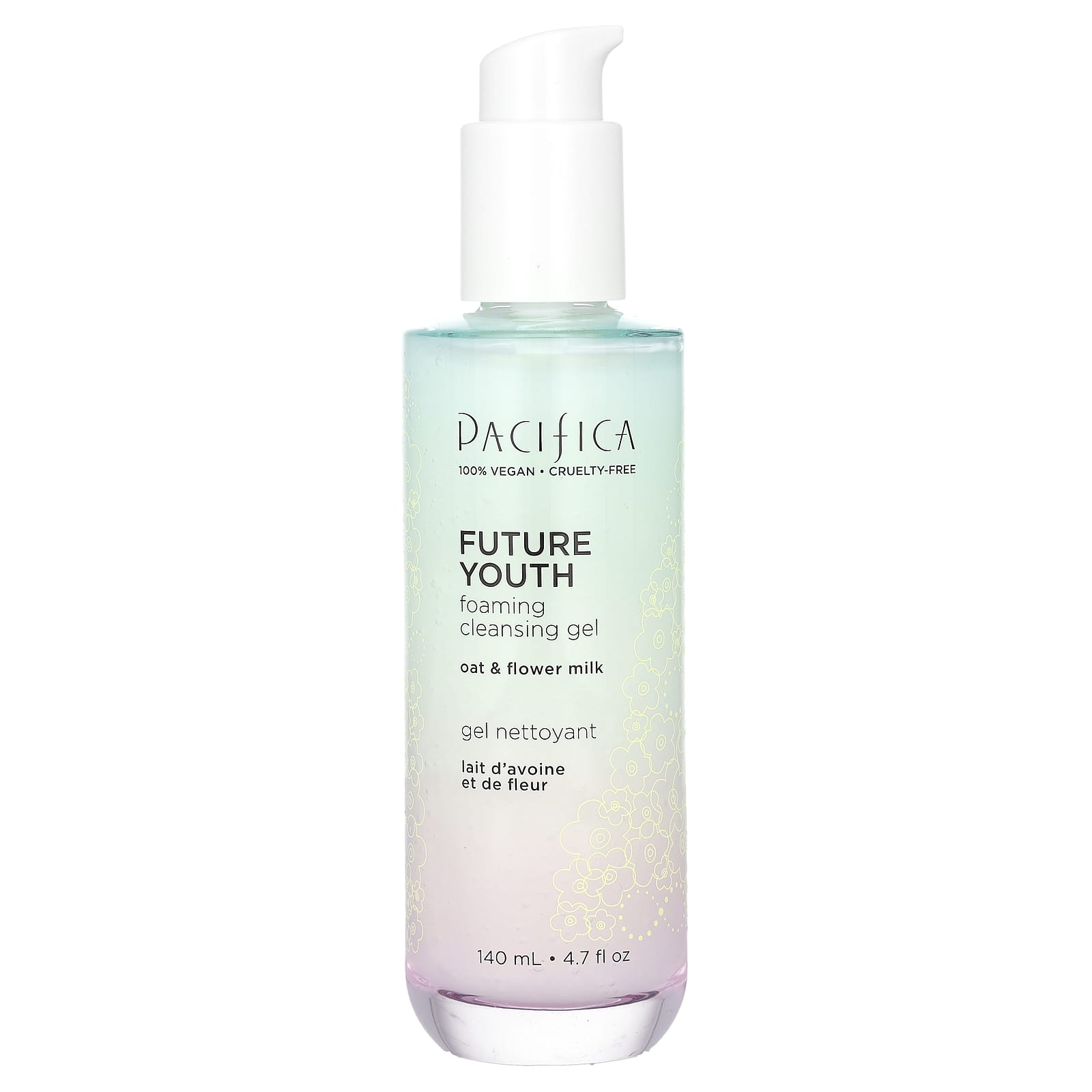 Pacifica, Future Youth, Foaming Cleansing Gel, Oat & Flower Milk, 4.7 fl oz (140 ml)