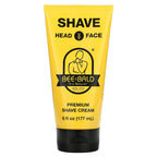 Bee Bald, Shave Head & Face, Premium Shave Cream, 6 fl oz (177 ml)