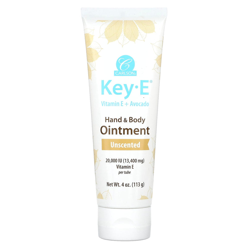 Carlson, Key-E Hand & Body Ointment, Unscented, 4 oz (113 g)