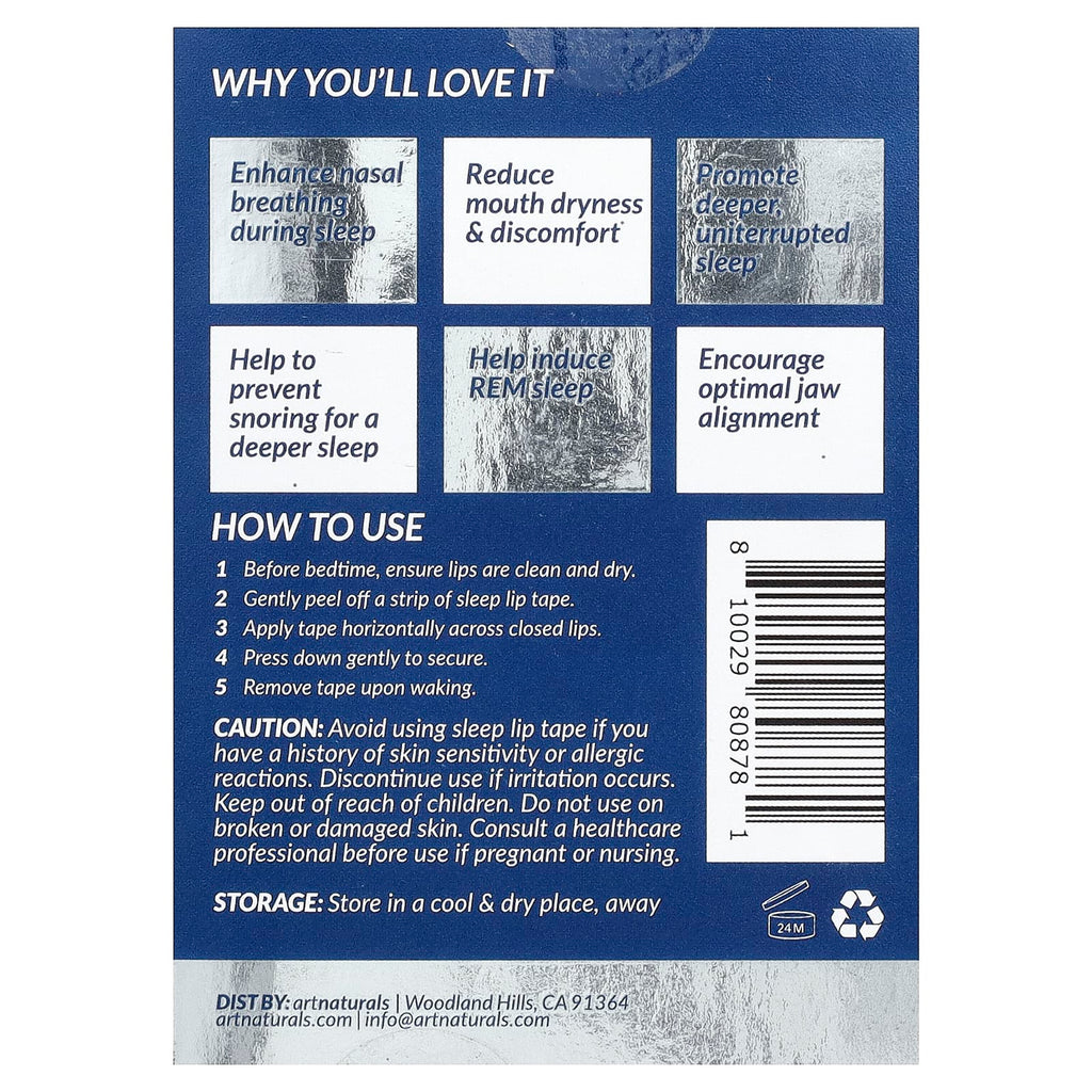 artnaturals, Sleep Lip Tape, 60 Strips
