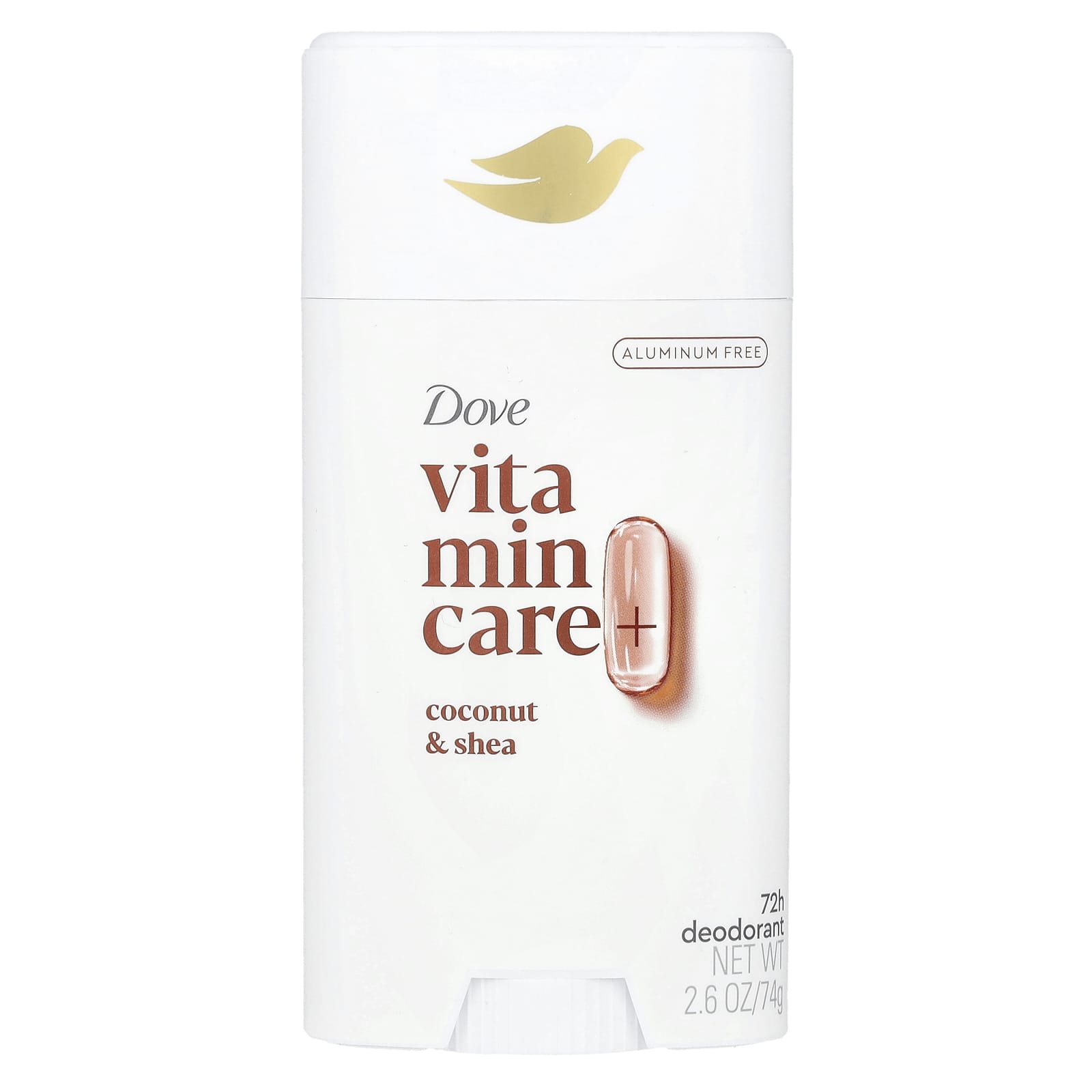 Dove, Vitamin Care+ Deodorant, Coconut & Shea, 2.6 oz (74 g)