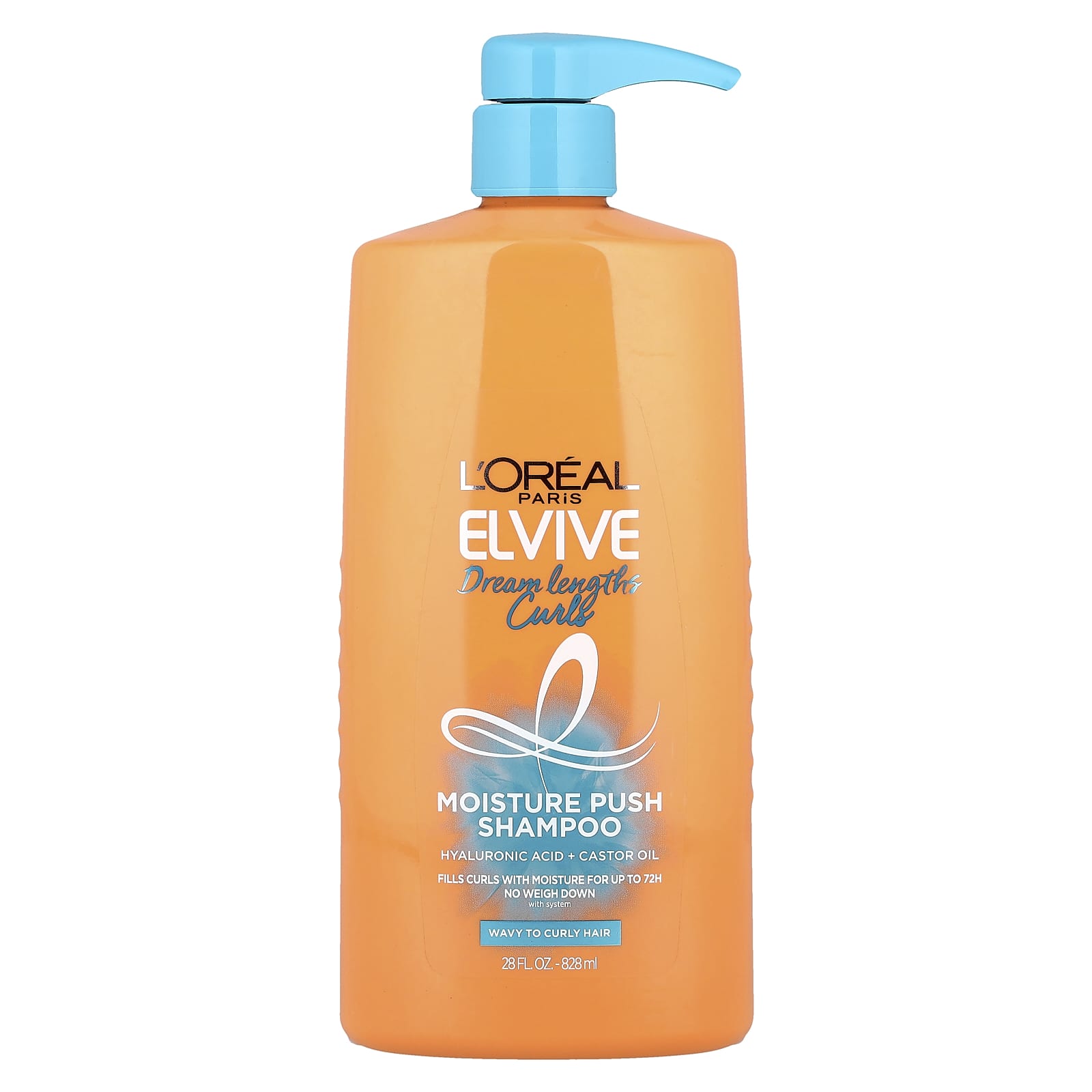 L'Oréal, Elvive, Dream Lengths Curls, Moisture Push Shampoo, Wavy to Curly Hair, 28 fl oz (828 ml)