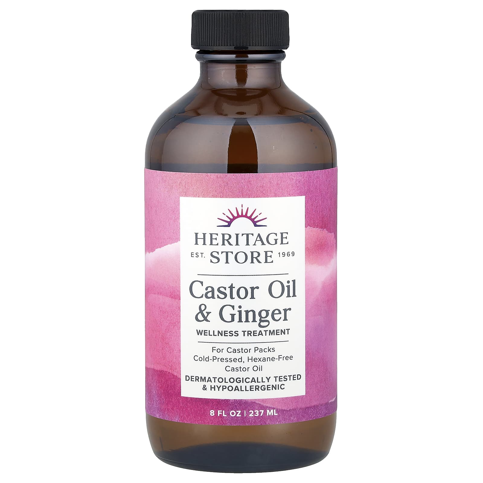 Heritage Store, Castor Oil & Ginger, 8 fl oz (237 ml)