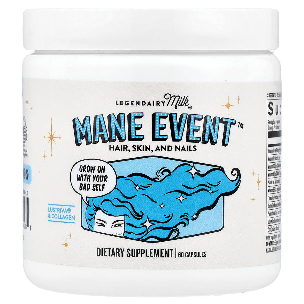 Legendairy Milk, Mane Event™, Hair, Skin, And Nails, 60 Capsules