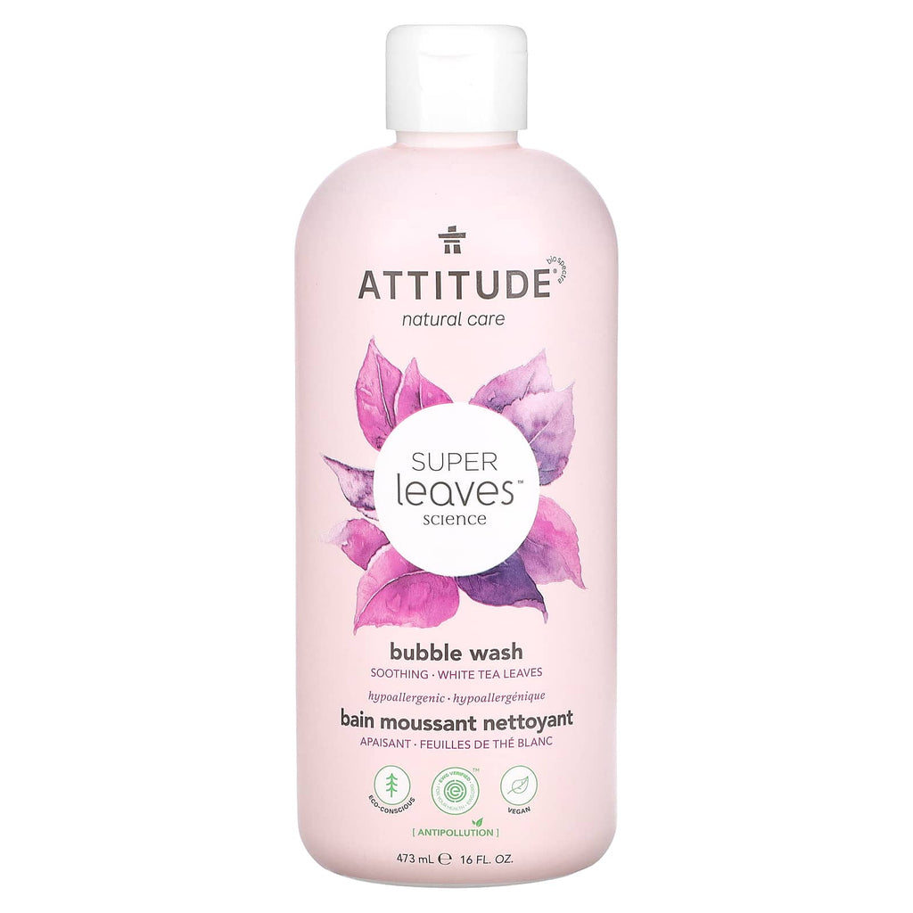 ATTITUDE, Super Leaves Science, Bubble Wash, White Tea Leaves, 16 fl oz (473 ml)