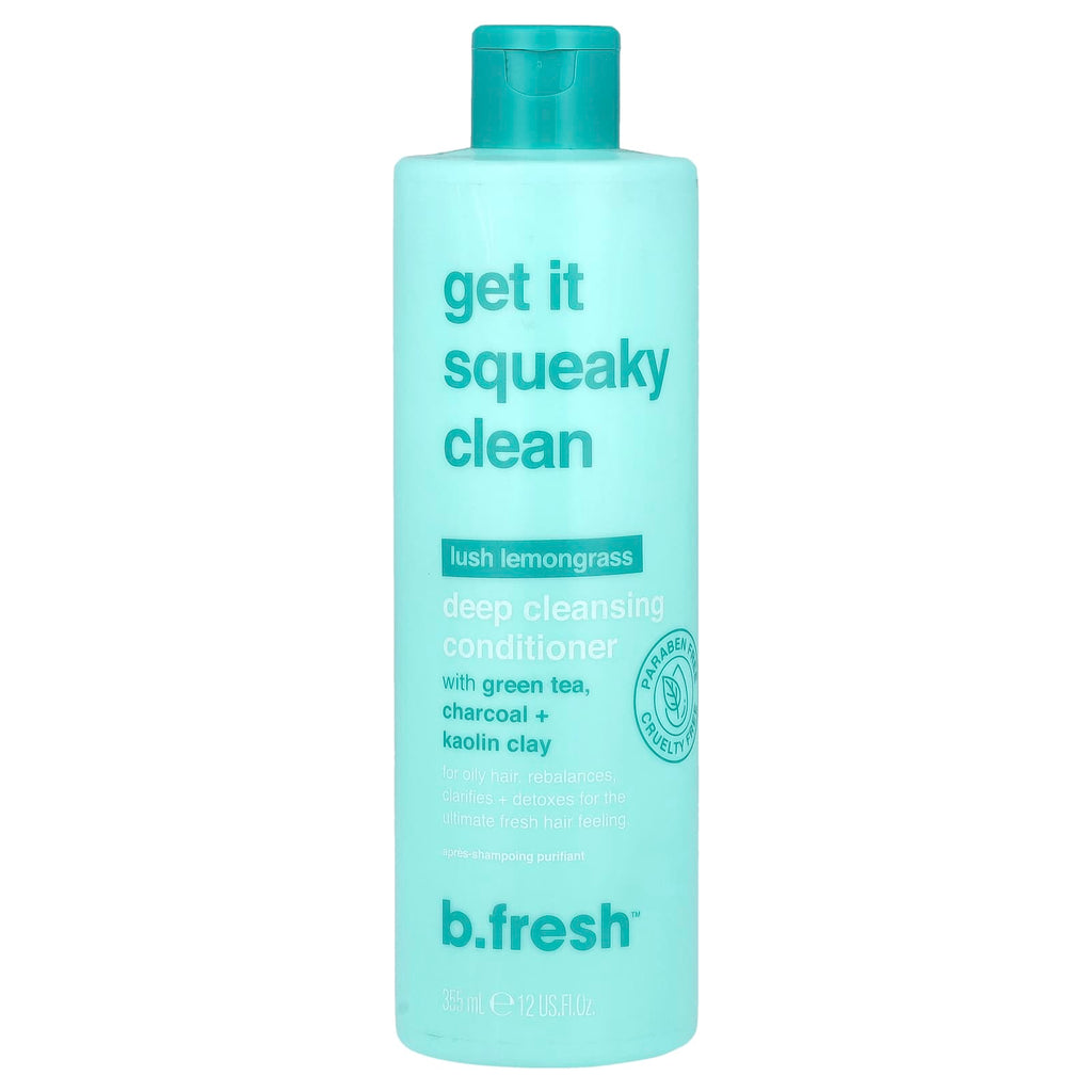 b.fresh, Get It Squeaky Clean, Deep Cleansing Conditioner, For Oily Hair, Lush Lemongrass, 12 fl oz (355 ml)